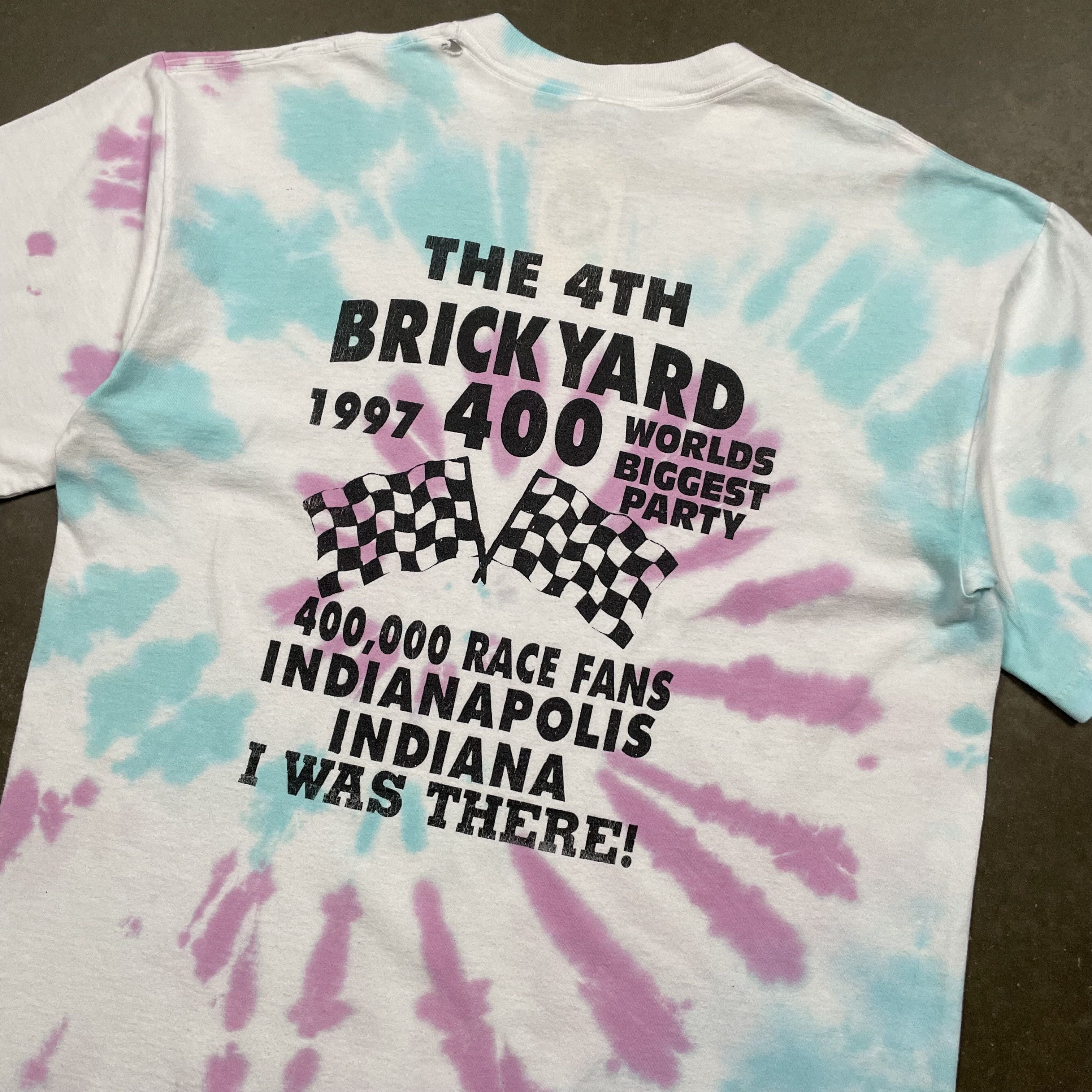 NASCAR × Vintage Vintage 90s Tie Dye Nascar Tshirt Brickyard 400 Drinking Size US XL / EU 56 / 4 - 5 Thumbnail