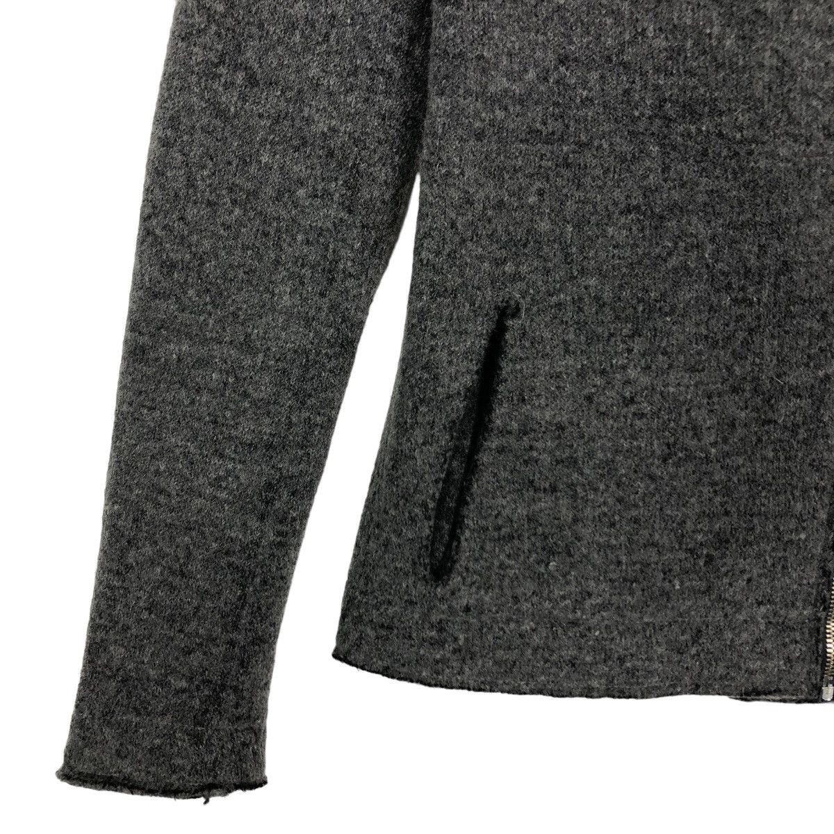 Japanese Brand 🔥Rare Asymmetric Biker Zipper Jacket Wool Ask Me Italy Made Size US S / EU 44-46 / 1 - 3 Thumbnail