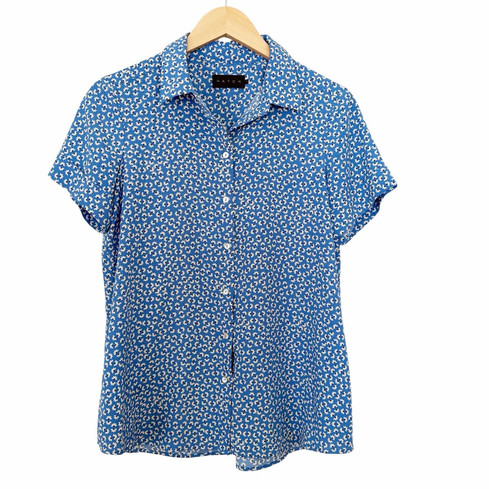 Other Hatch Maternity Floral Short Sleeve Button Down Blouse Sz S Size S / US 4 / IT 40 - 2 Thumbnail