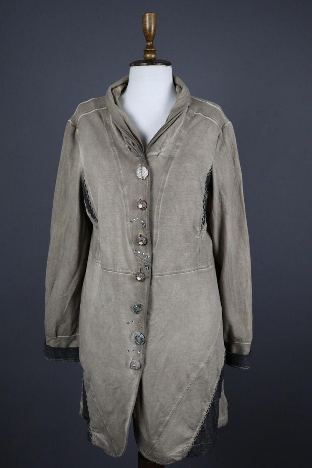Bottega Veneta Bottega by Elisa Cavaletti Beige Coat Jacket Size L Size L / US 10 / IT 46 - 1 Thumbnail
