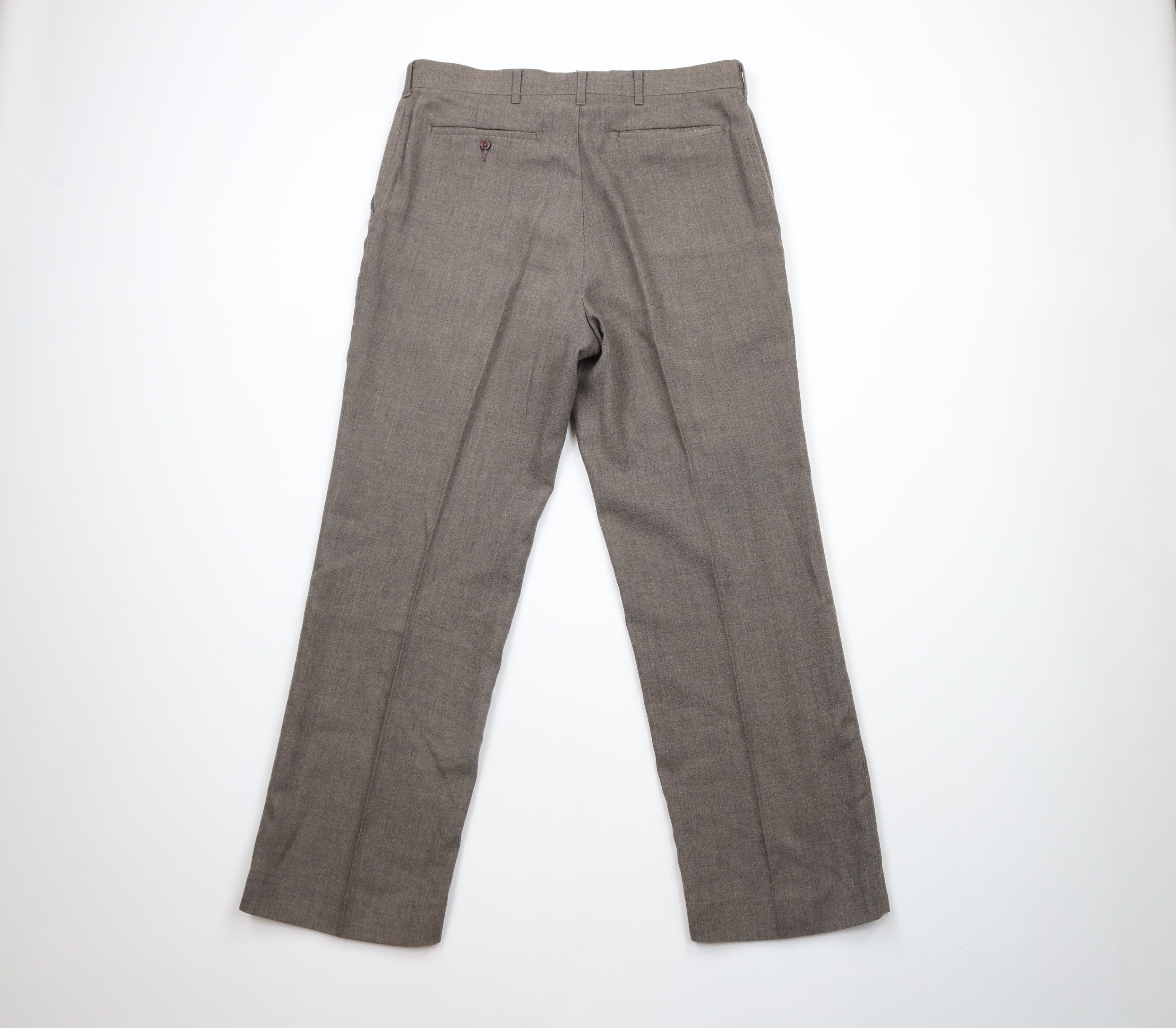Vintage Vintage 70s Streetwear Front Wide Leg Chino Pants Brown Size US 34 / EU 50 - 9 Thumbnail