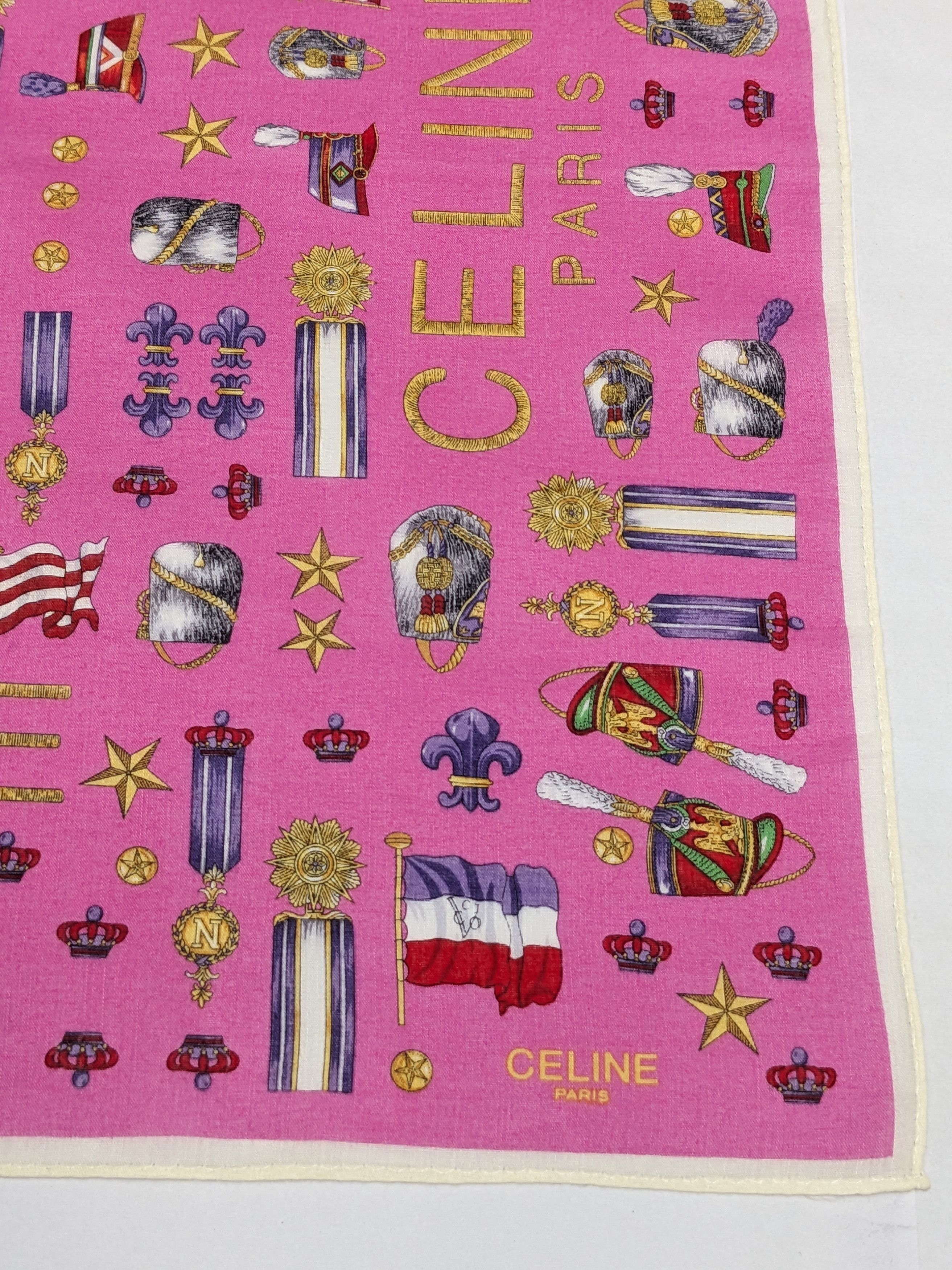 Celine Celine Paris Luxury Fuchsia Pink Military Medals & Flags Size ONE SIZE - 2 Thumbnail