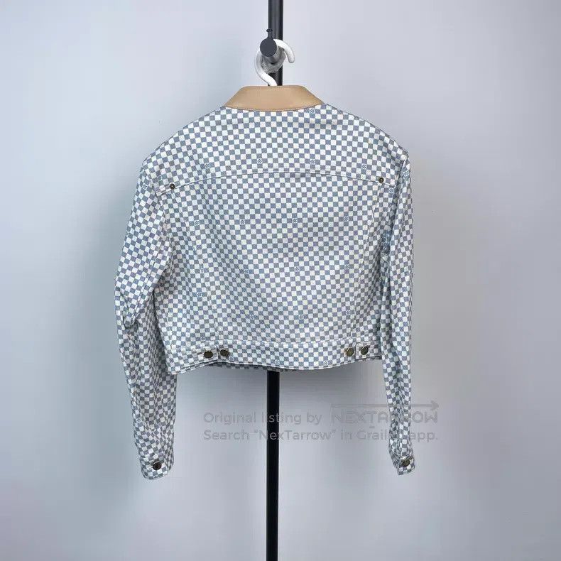 Louis Vuitton Louis Vuitton Light blue and white checkerboard leather ja Size XXS / US 00 / IT 34 - 2 Thumbnail