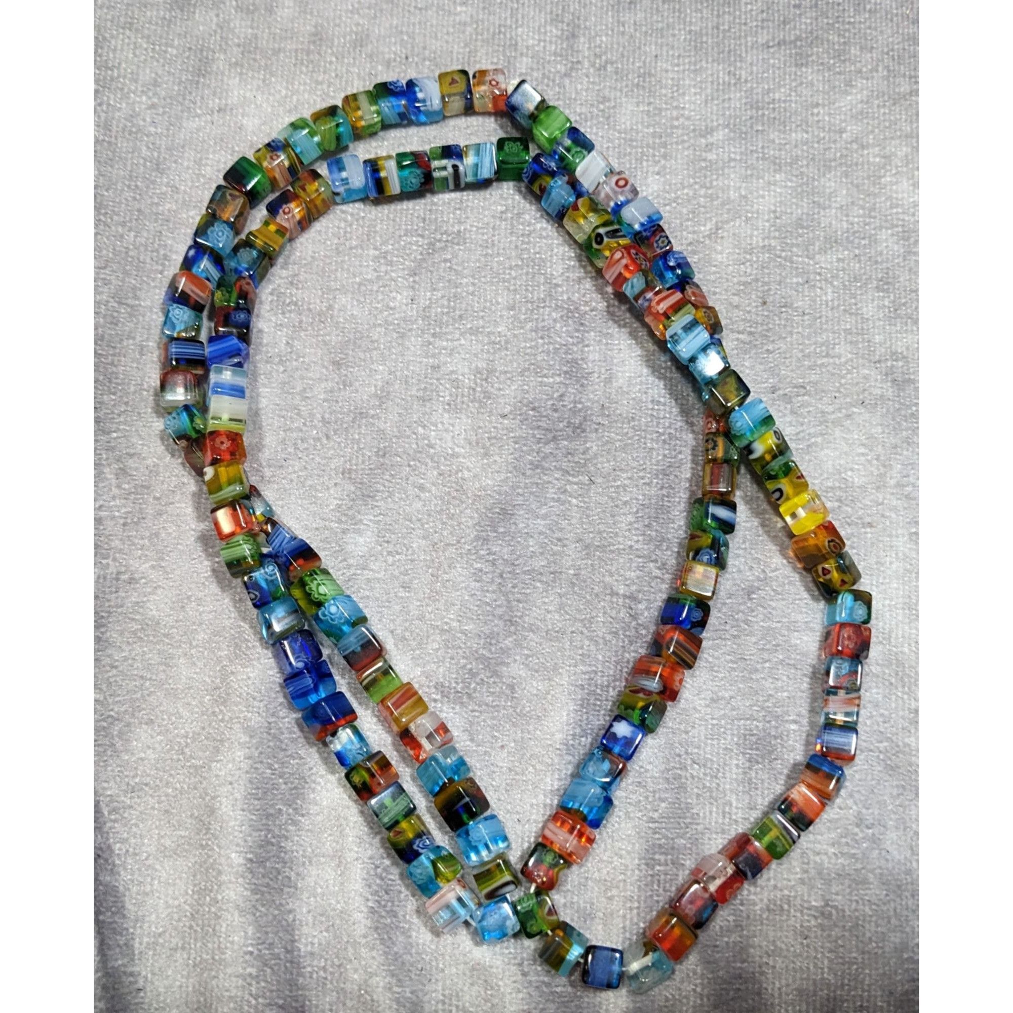 Other Rainbow Millefiori Glass Cube Beaded Necklace Size ONE SIZE - 6 Thumbnail