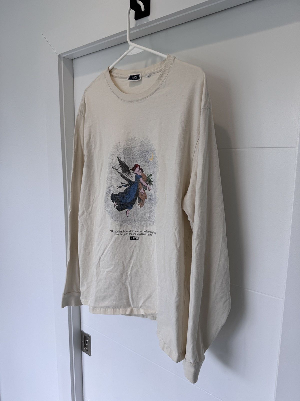 Kith Kith Mens Wisdom Long Sleeve LS Creme Off White Tee Size M Size US M / EU 48-50 / 2 - 4 Thumbnail