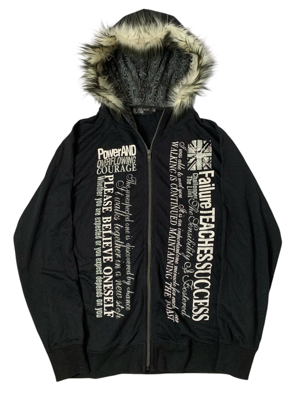 Le Grande Bleu (L.G.B.) Fur hoodie japanese style beaumont carr vkei grunge punk Size US L / EU 52-54 / 3 - 1 Thumbnail
