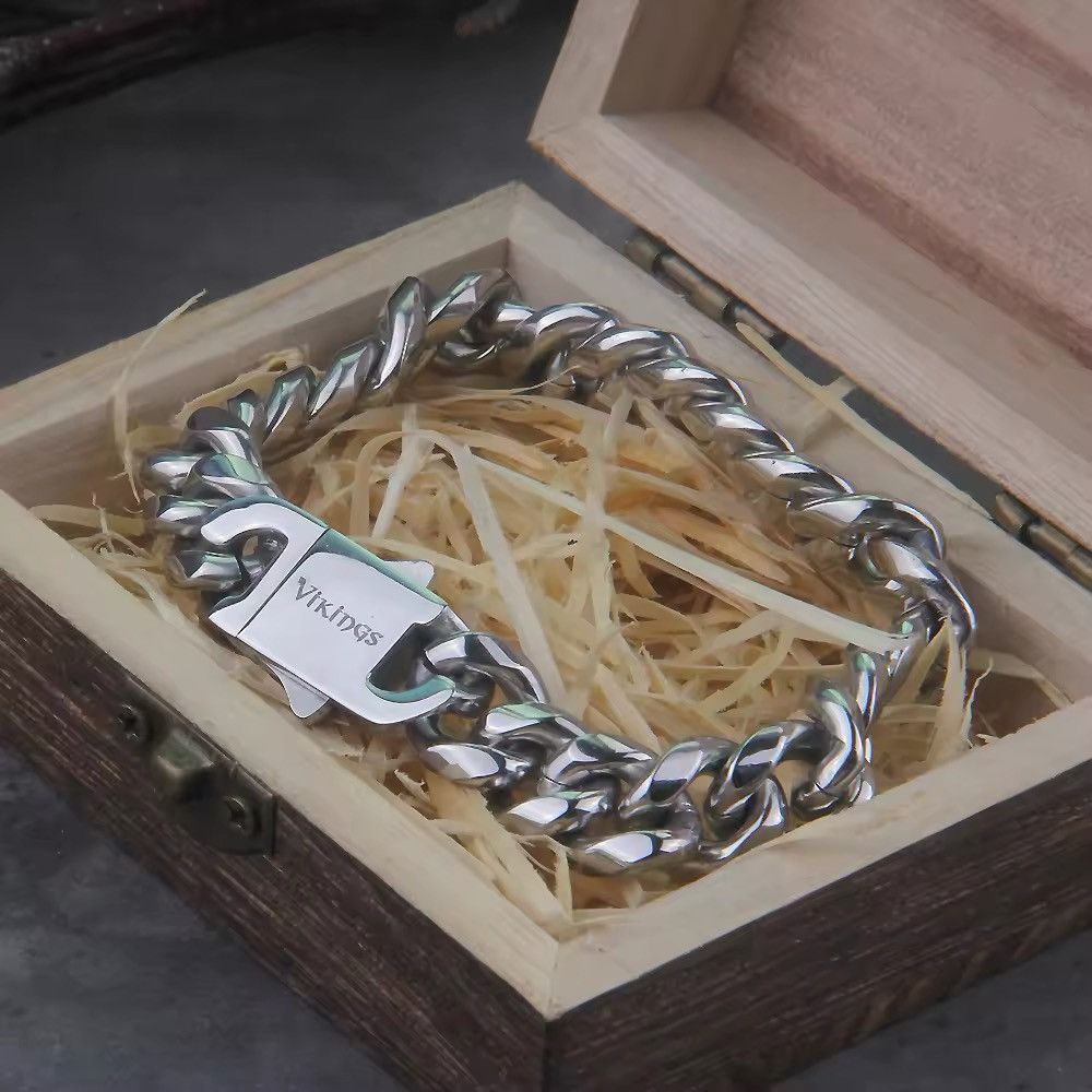 Jewelry 23 Cm Punk Curb Cuban Link Chain Bracelets Size ONE SIZE - 5 Thumbnail