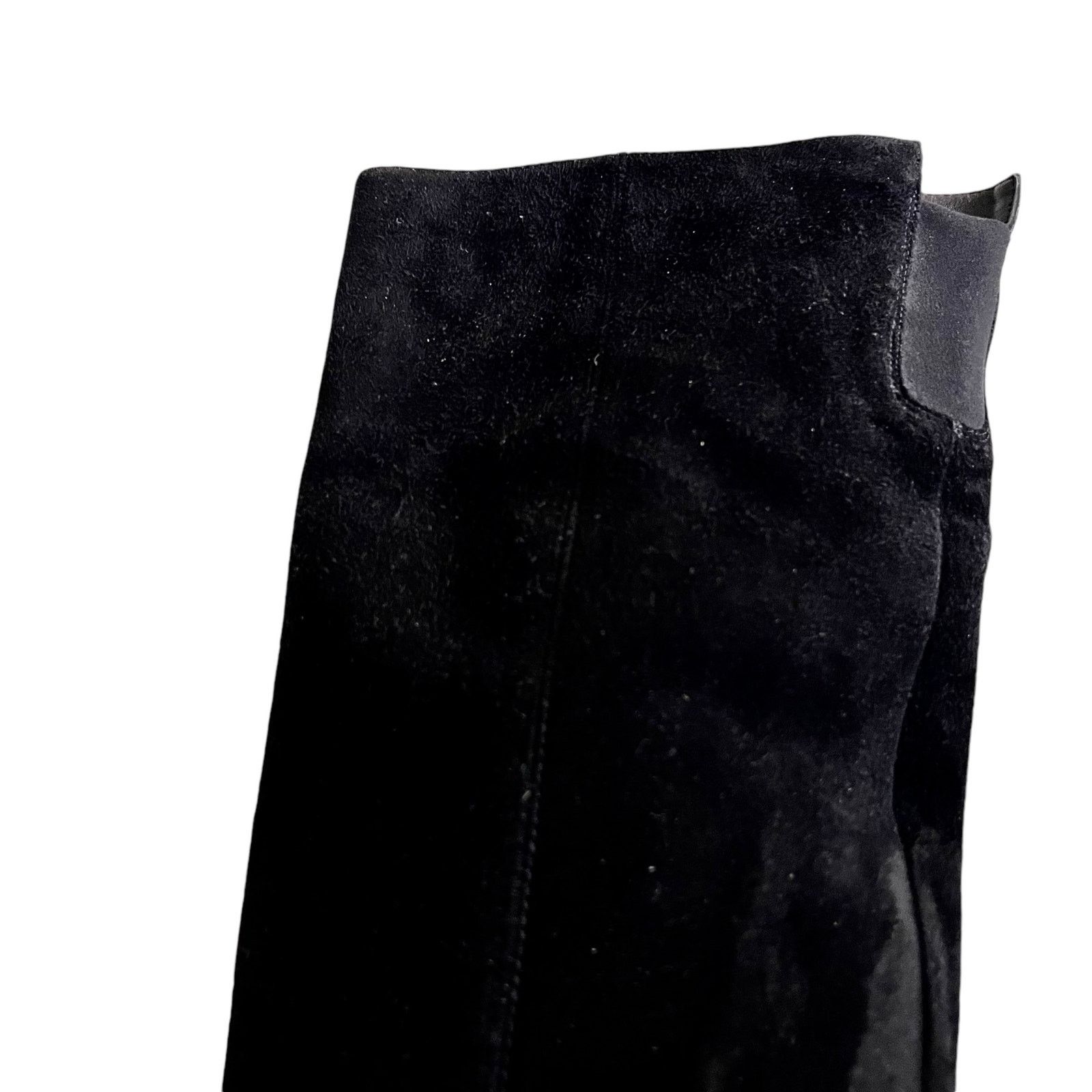 Stuart Weitzman Stuart Weitzman Black Suede Hidden Wedge Knee Tall Boots Size US 5.5 / IT 35.5 - 3 Thumbnail