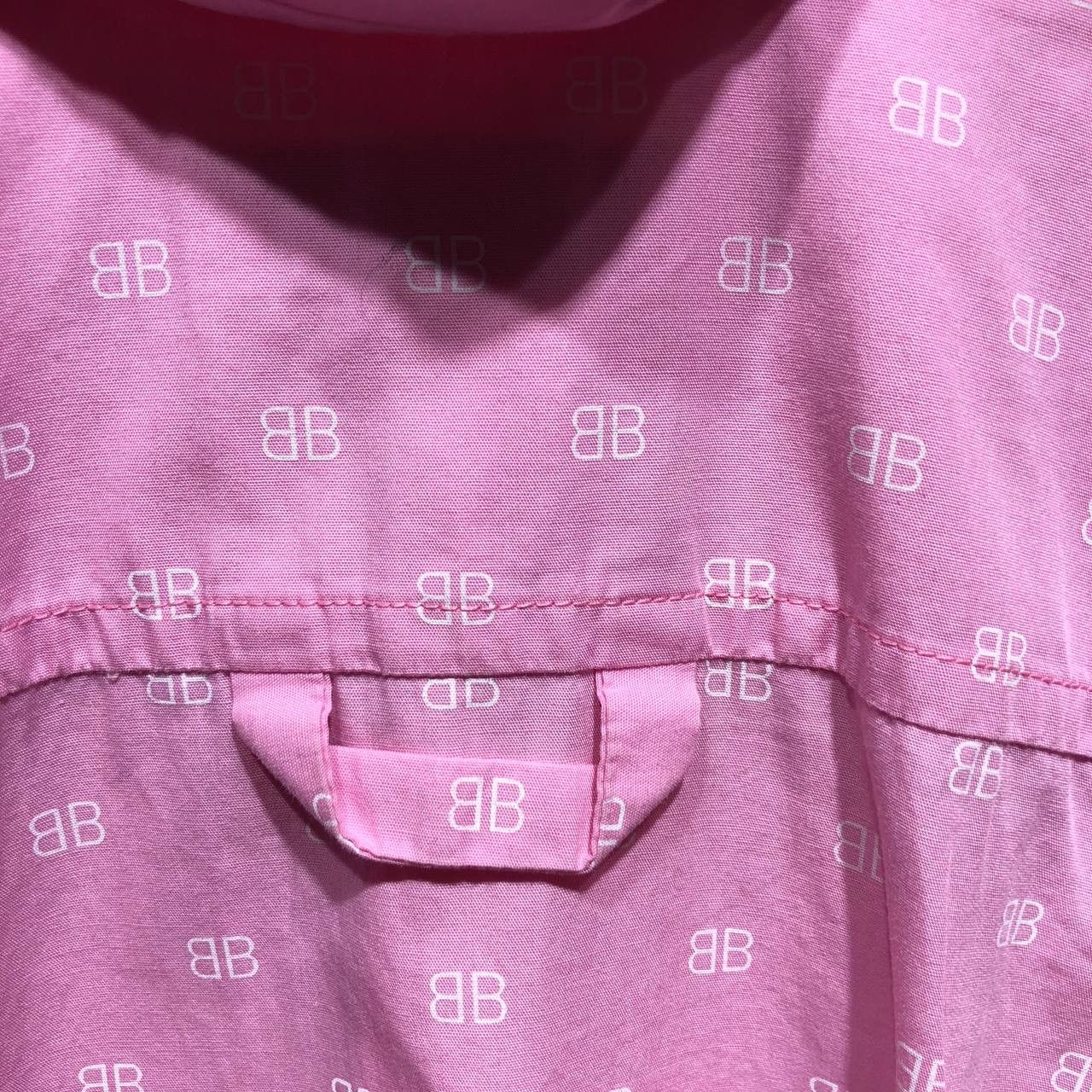 Balenciaga Balenciaga BB logo all over print poplin shirt Size L / US 10 / IT 46 - 17 Thumbnail