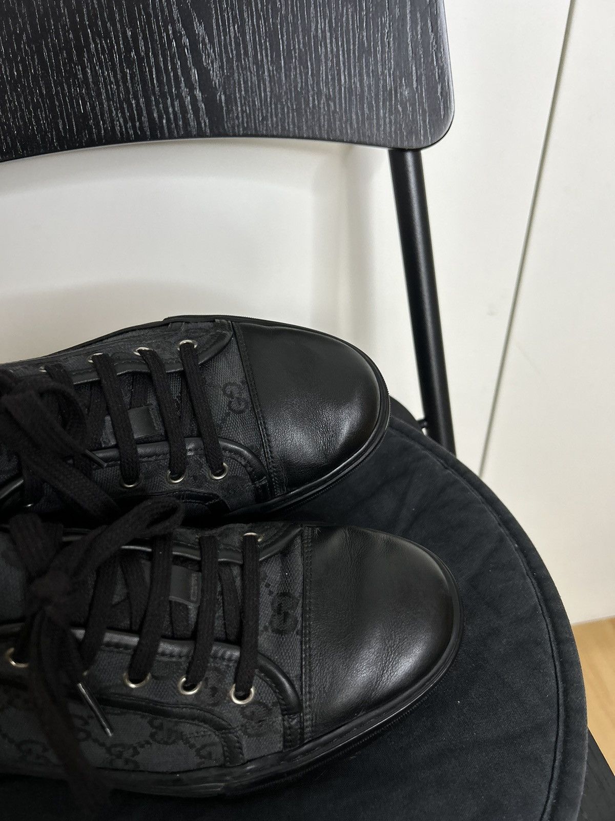 Gucci Gucci GG Canvas Low 'Black' Size US 8 / EU 41 - 3 Thumbnail