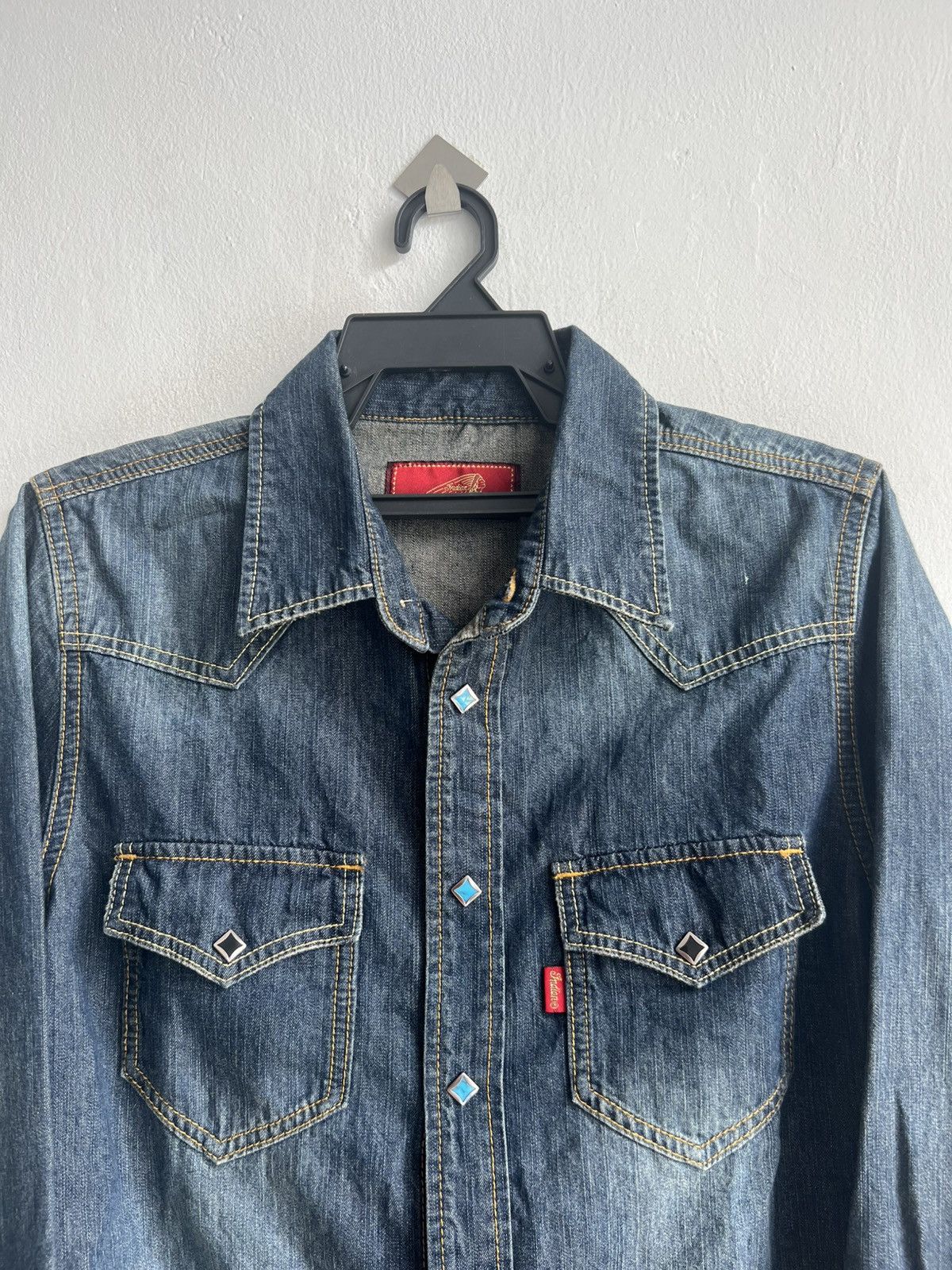 Indian Motorcycle Indian Motocycle Embroidery Turquoise Snap Western Shirt Jkt Size US M / EU 48-50 / 2 - 3 Thumbnail