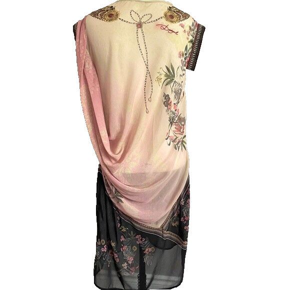Desigual Desigual Elo Sheer Chiffon Flapper Bejeweled Knee Dress Size S / US 4 / IT 40 - 7 Thumbnail