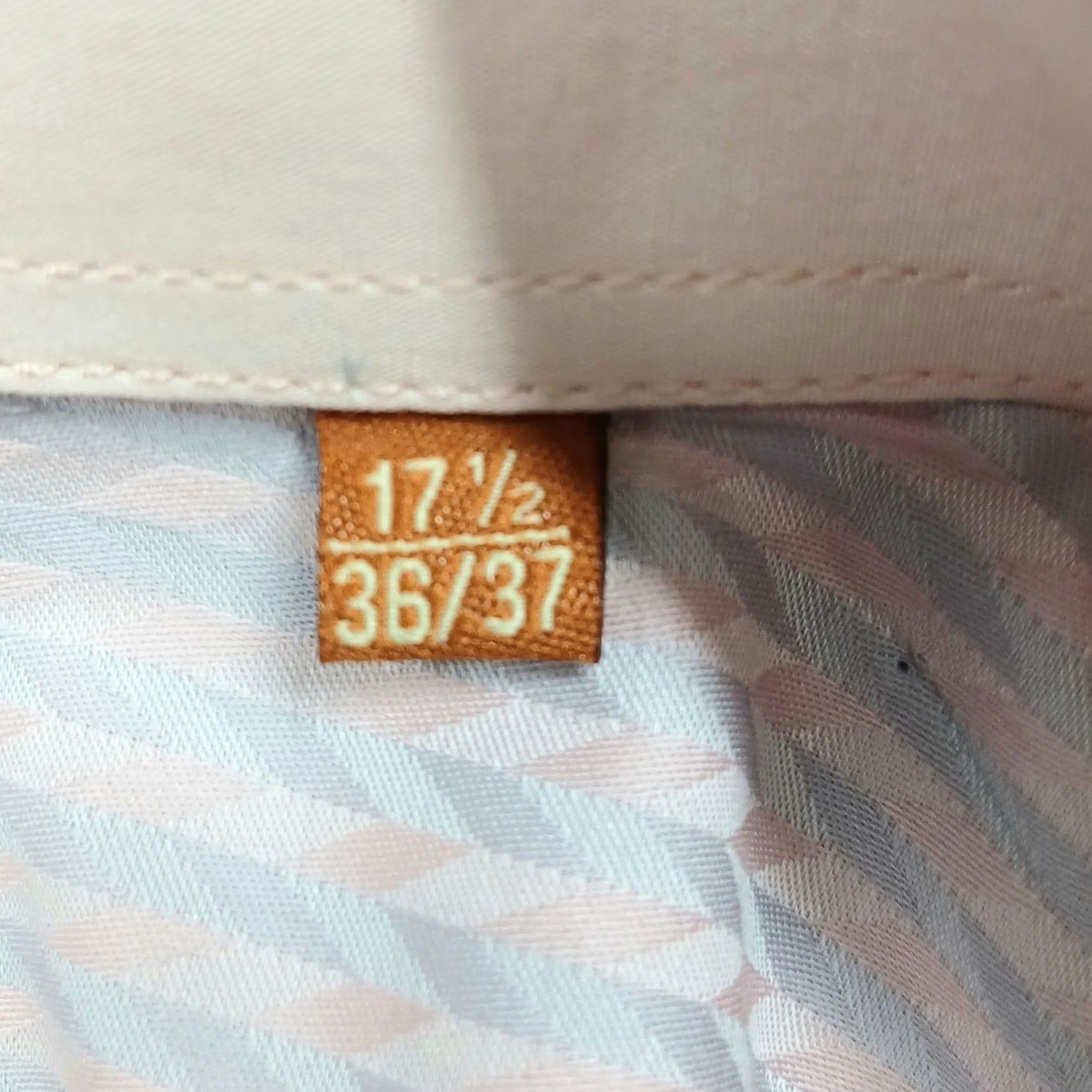 Steven Alan Steven Land Dress Shirt Mens 17.5 Pink Stripe Contrast Cuff Long Sleeve Button Up Collared 100% Cotton Size 48R - 5 Thumbnail