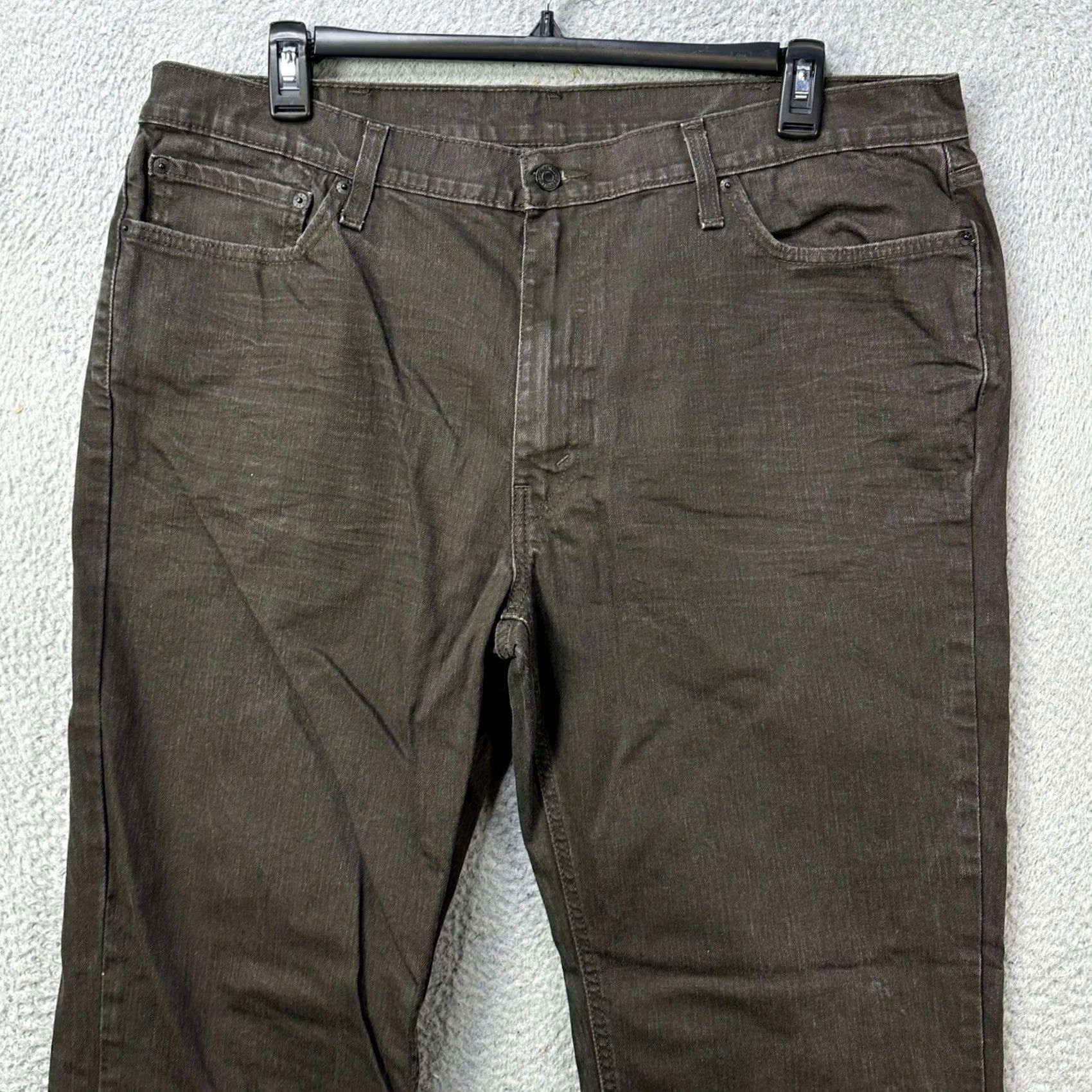 Levi's Levis 541 Mens Jeans Athletic Fit Tapered Dark Grey Red Tab Stretch 40X32 EUC Size US 40 / EU 56 - 2 Thumbnail