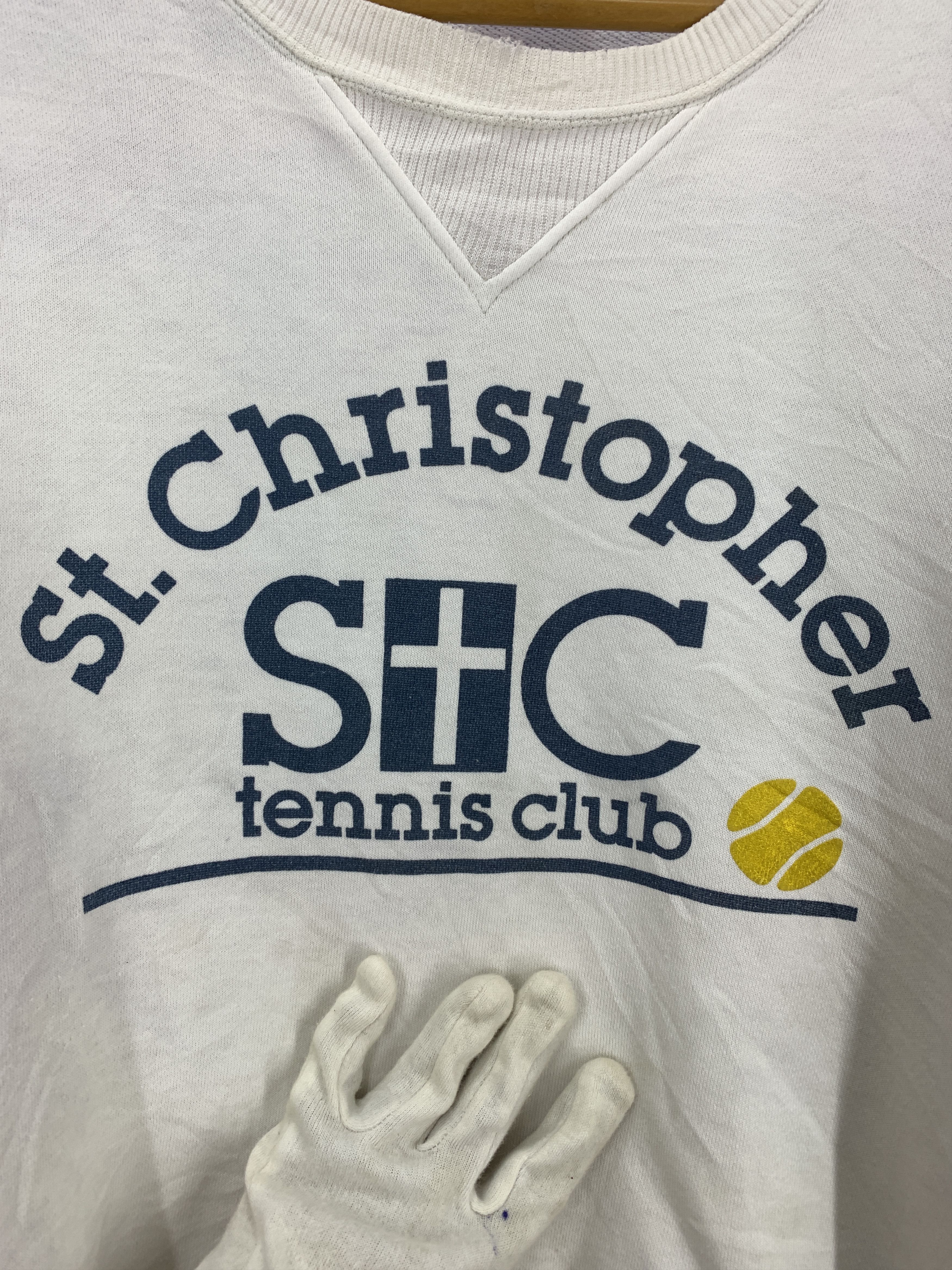 Vintage Vintage ST. CHRISTOPHER TENNIS CLUB Sweatshirt #2144/18 Size US L / EU 52-54 / 3 - 2 Thumbnail