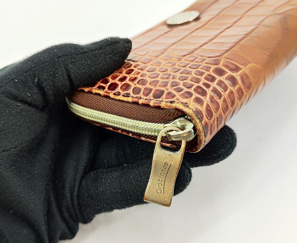 Orobianco OROBIANCO crocs texture leather zipper wallet Size ONE SIZE - 7 Thumbnail