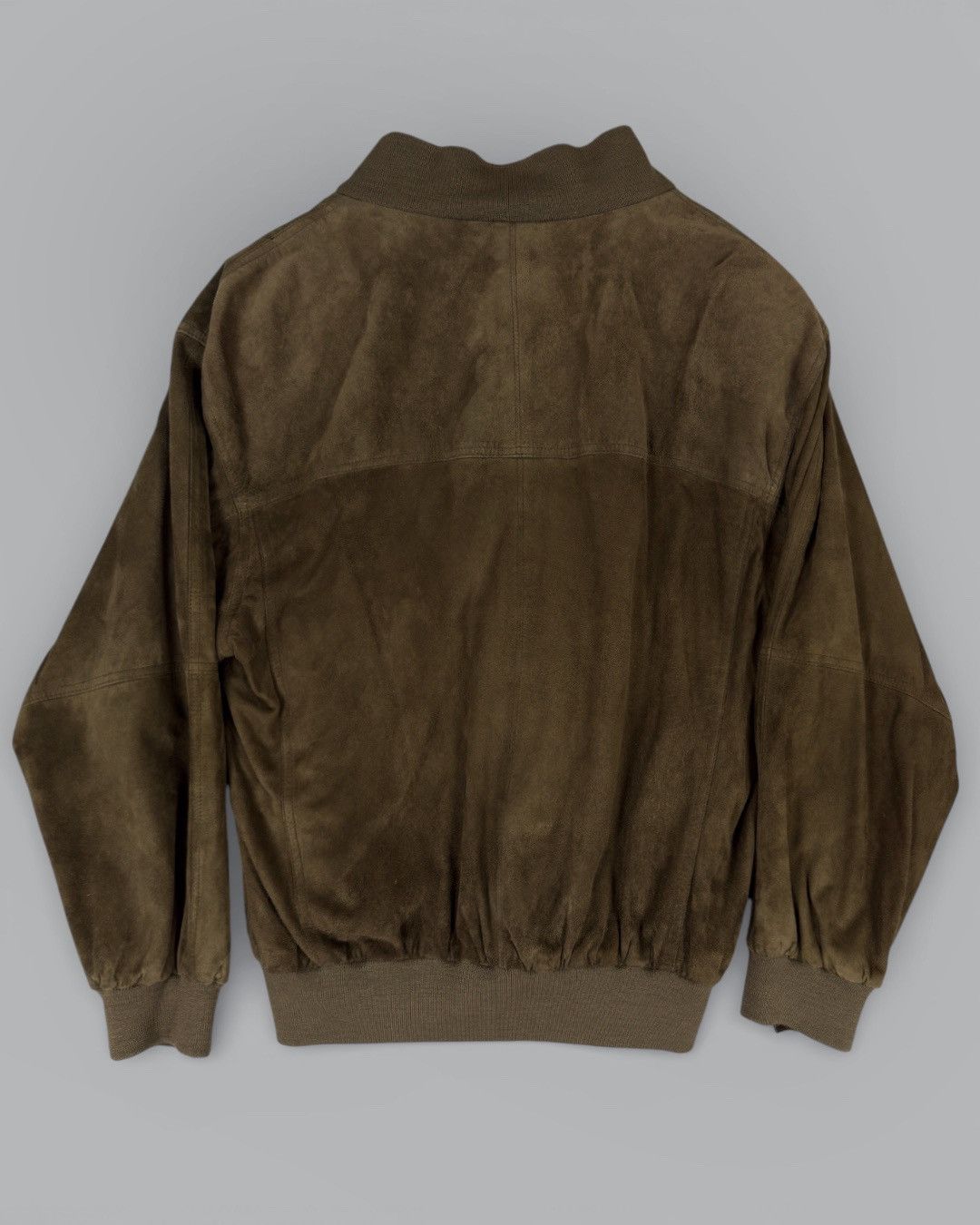 Burberry 80's BURBERRYS Nova Check Lined Suede Leather Bomber Jacket Size US L / EU 52-54 / 3 - 3 Thumbnail