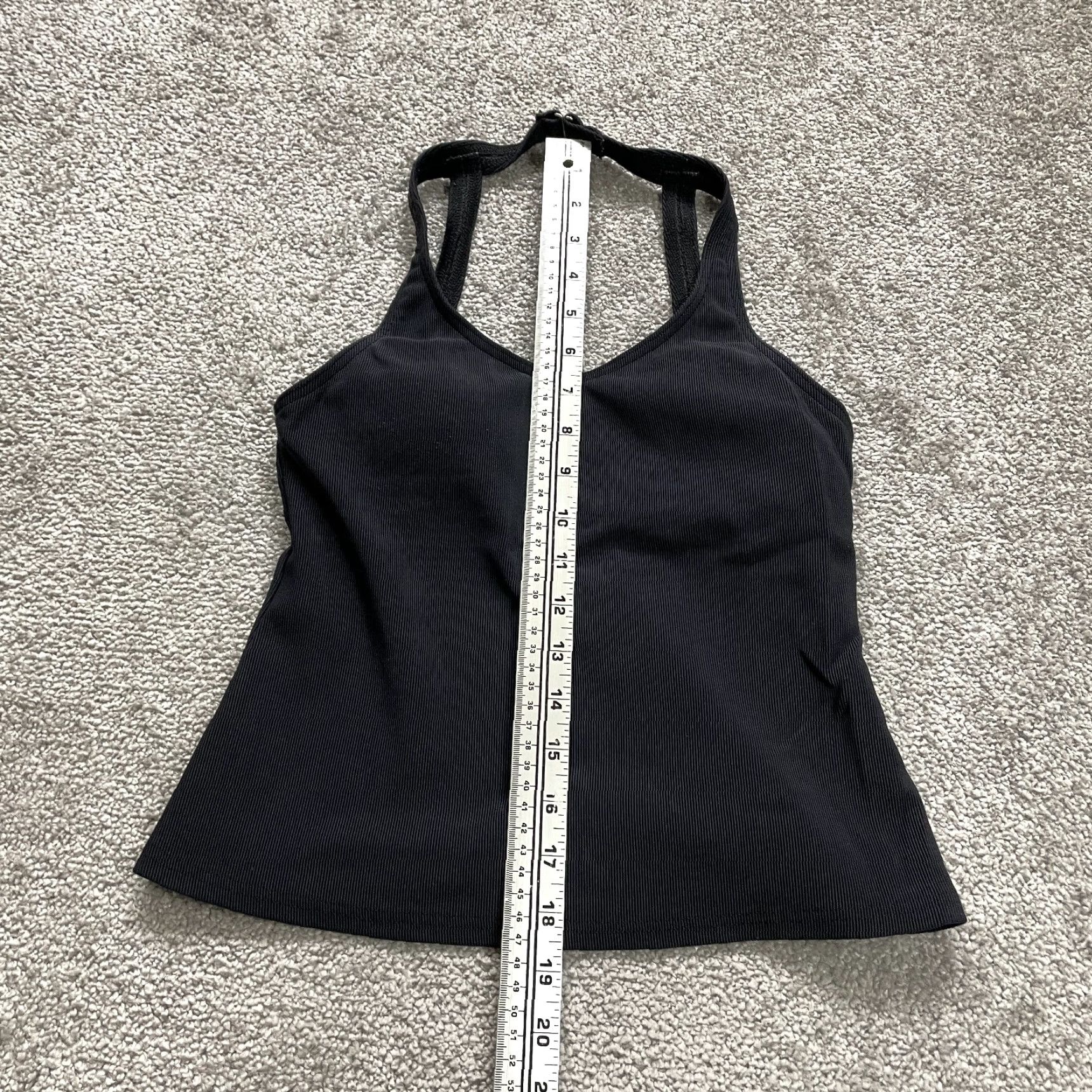 Lands' End Lands' End Athletic Tank Top Womens 6 Blue Padded Halter Sleeveless Nylon Casual Size M / US 6-8 / IT 42-44 - 7 Thumbnail