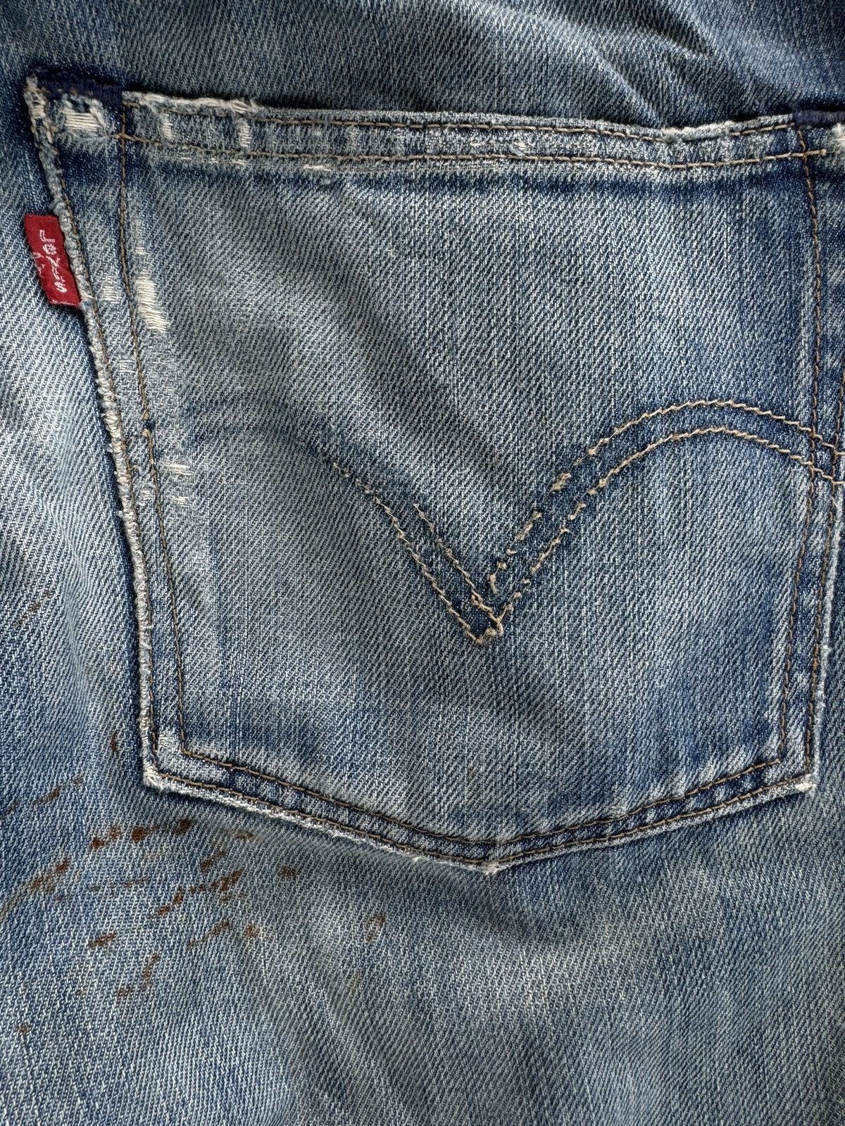 If Six Was Nine 💸LASTDROP💸 Vintage Levis 502 Distressed Ripped Denim Jeans Size US 34 / EU 50 - 13 Thumbnail