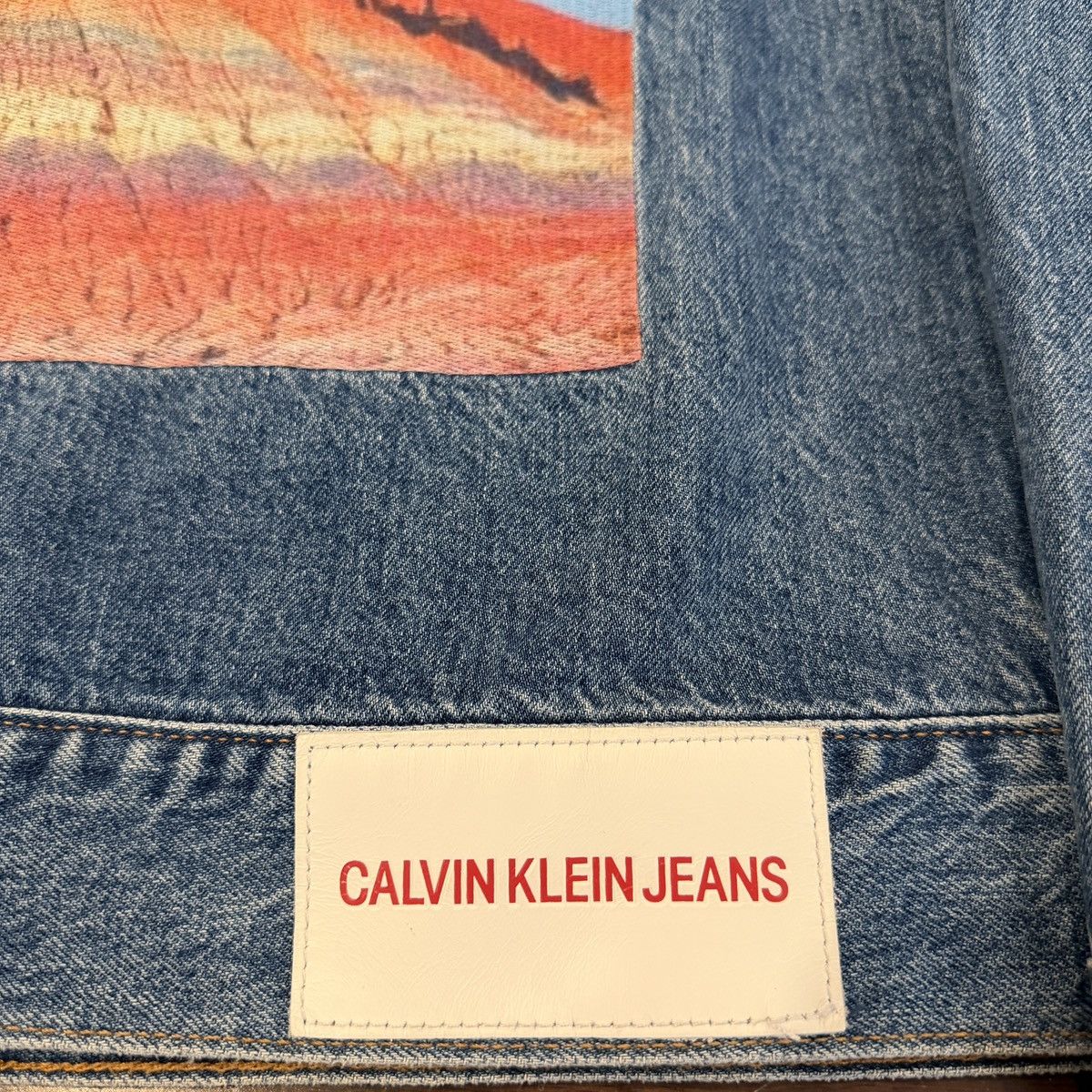 Calvin Klein Calvin Klein Mountain-Print Denim Trucker Jacket Size US XL / EU 56 / 4 - 10 Thumbnail