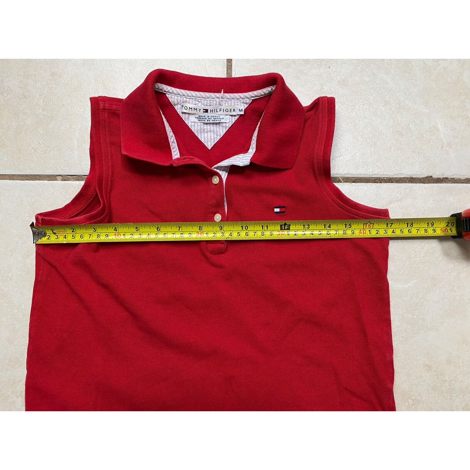 Tommy Hilfiger Tommy Hilfiger Logo Red Sleeveless Polo Shirt Women Size M Size M / US 6-8 / IT 42-44 - 5 Thumbnail