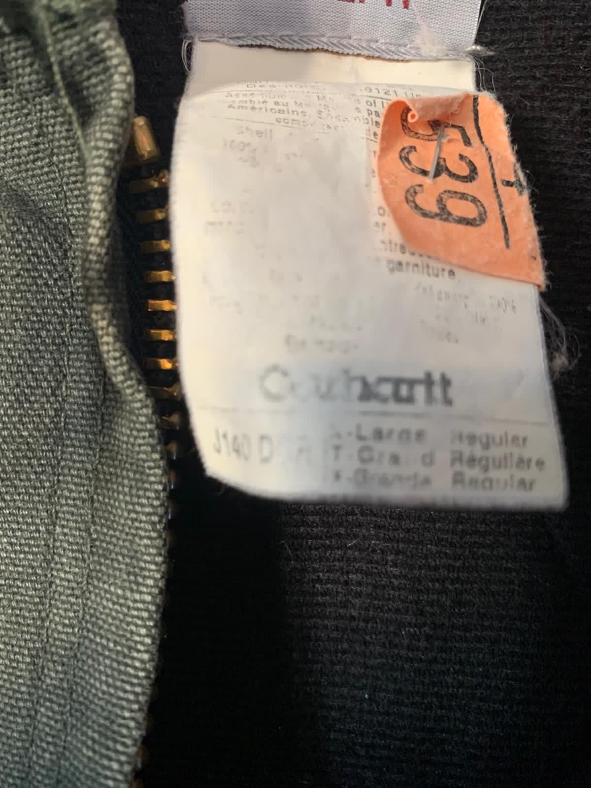 Carhartt Active Jacket J140 DTR Carhartt USA size XL green used Size US XL / EU 56 / 4 - 6 Thumbnail