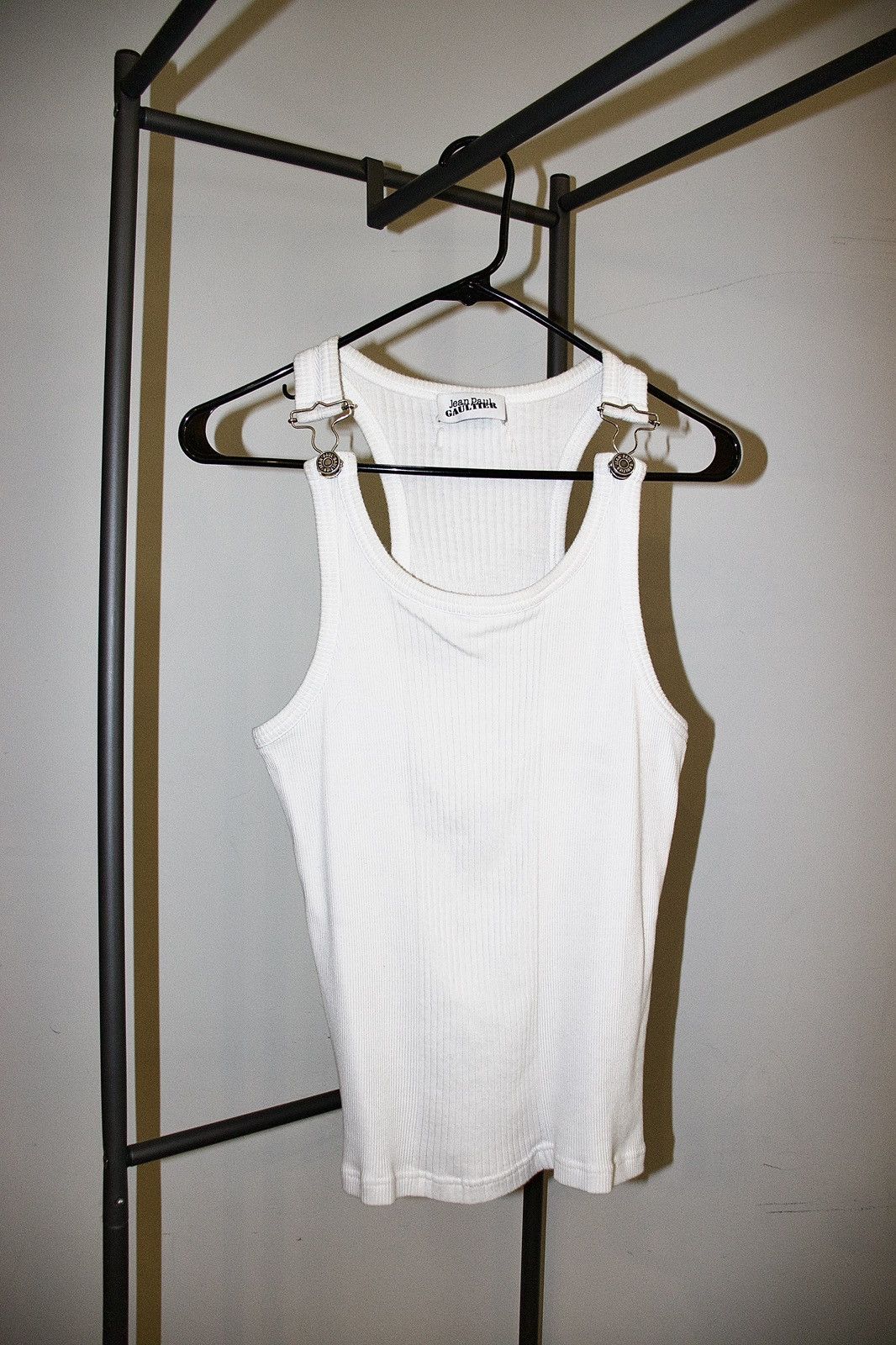 Jean Paul Gaultier JEAN PAUL GAULTIER "RIBBED TANK TOP" WITH OVERALL BUCKLES Size US L / EU 52-54 / 3 - 2 Thumbnail