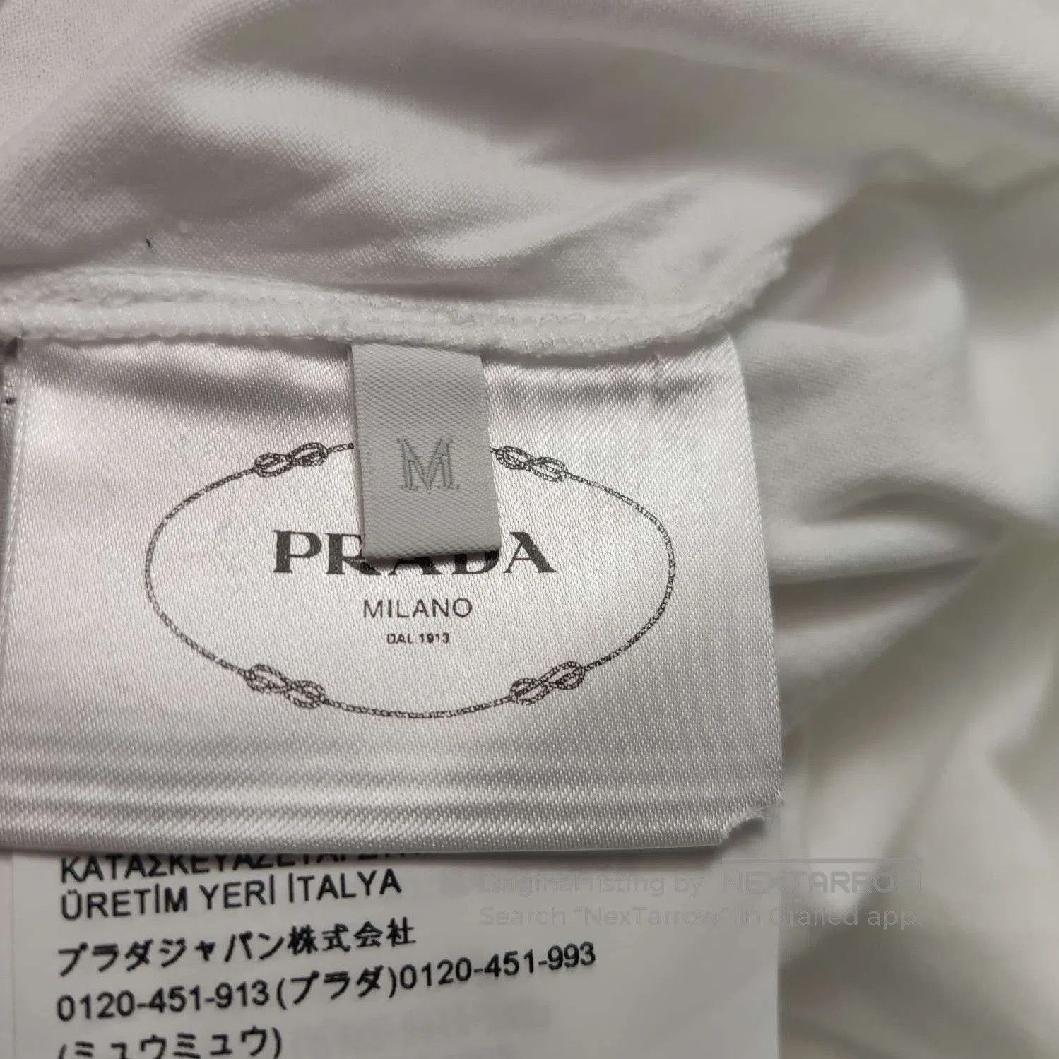 Prada Prada Cotton Logo Round Neck Short Sleeve T. Size M / US 6-8 / IT 42-44 - 6 Thumbnail