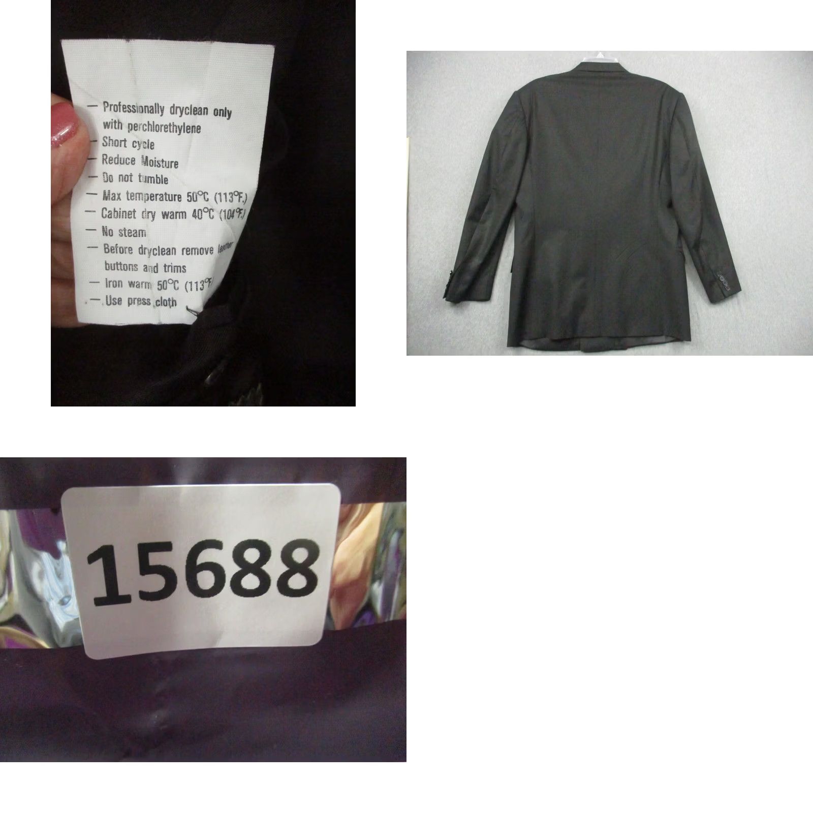 Ermenegildo Zegna Ermenegildo Zegna Blazer 42 Black Tuxedo Jacket Blazer Men 42 Black Solid Notch Lapel Six-Button Single-Breasted Vintage: No Size 42R - 9 Thumbnail