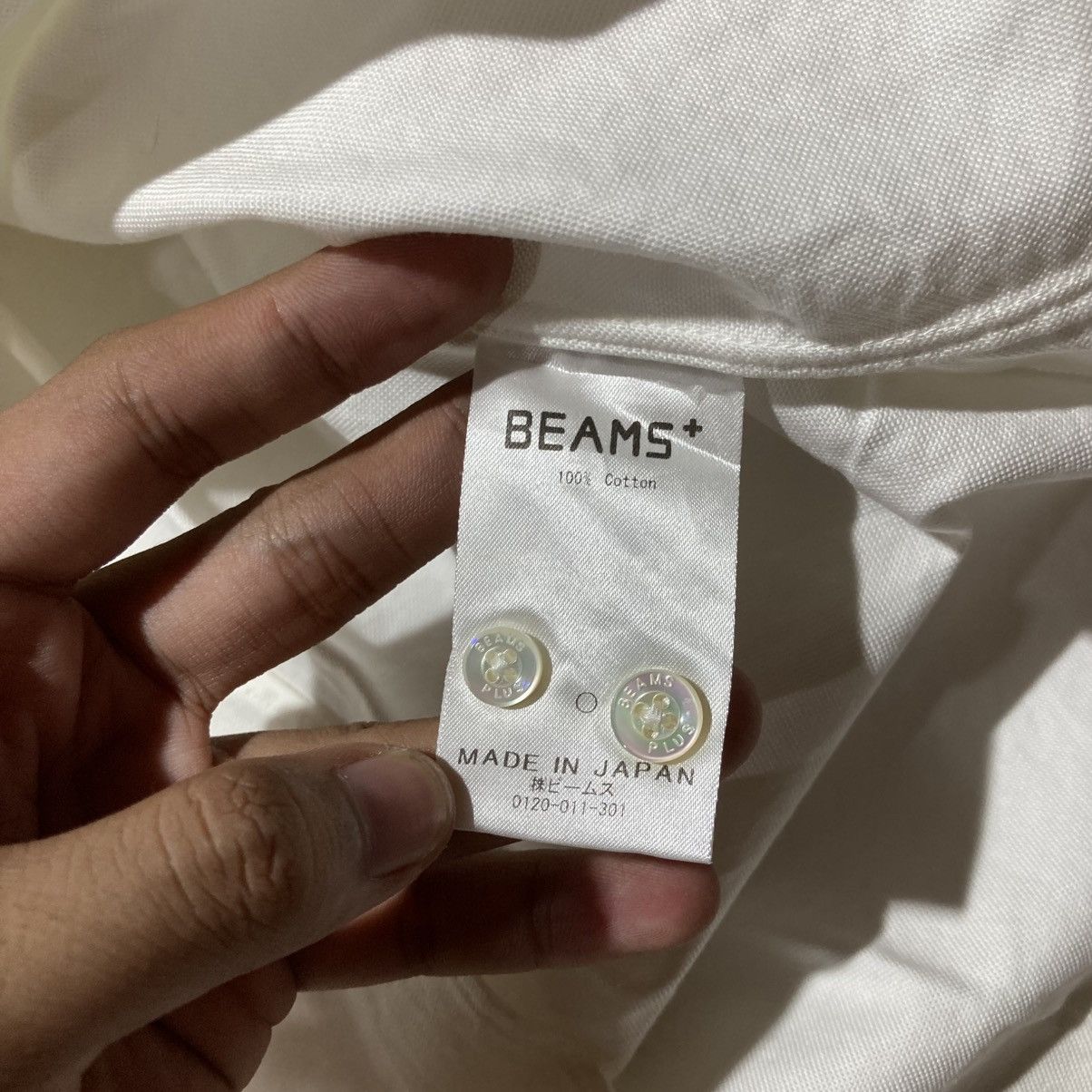 Beams Plus 🇯🇵 2000s Beams Plus Japan Oxford Halfbutton Shirt White Size US L / EU 52-54 / 3 - 13 Thumbnail