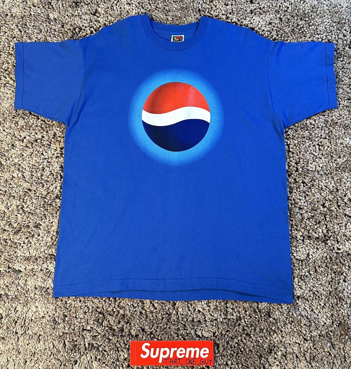 Pepsi × Vintage Vintage Pepsi 90’s Blue Logo T-Shirt Size US XL / EU 56 / 4 - 1 Thumbnail