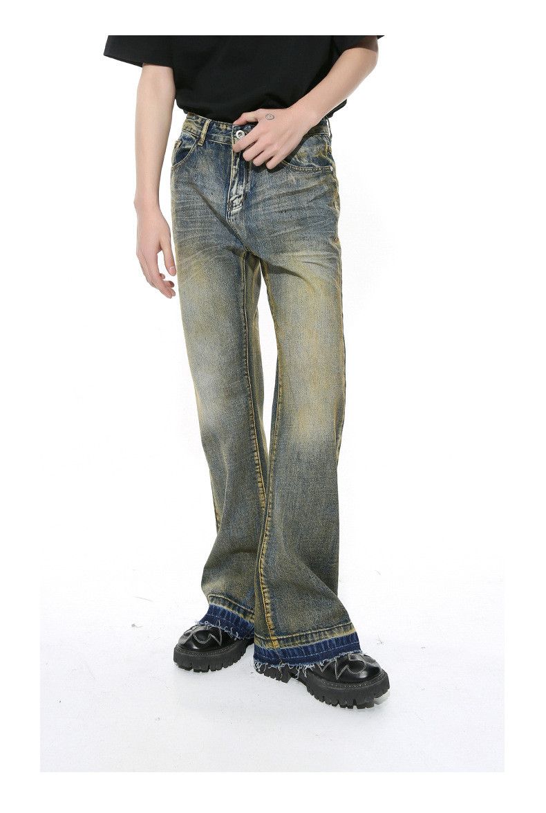 Japanese Brand × Jean Vintage niche design distressed straight jeans Size US 32 / EU 48 - 3 Thumbnail
