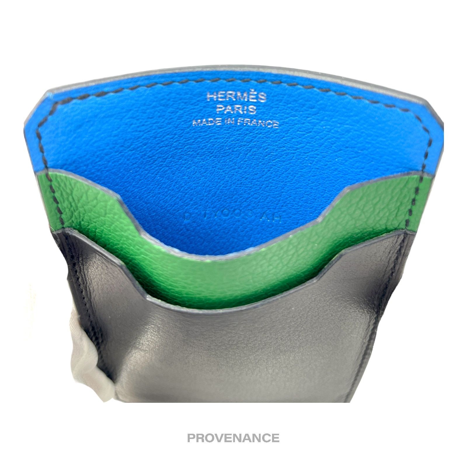 Hermes 🔴 Hermès 3CC Wallet - Blue/Black/Green Leather Size ONE SIZE - 8 Thumbnail