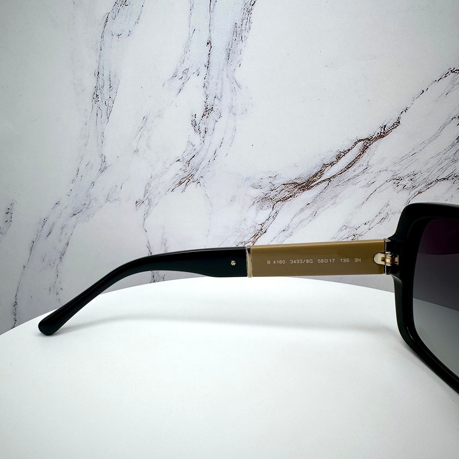 Burberry New Burberry Sunglasses Black Square Frames Checkered Arms Size ONE SIZE - 10 Thumbnail