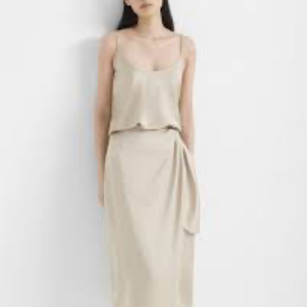 Club Monaco Club Monaco Cream Wrap Midi Skirt Size 30" / US 8 / IT 44 - 1 Thumbnail
