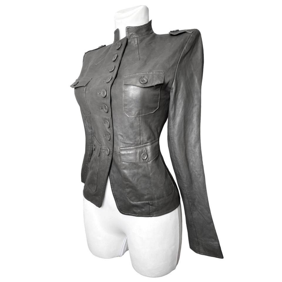 Vintage Avant - Garde military pirate core leather jacket Size S / US 4 / IT 40 - 2 Thumbnail