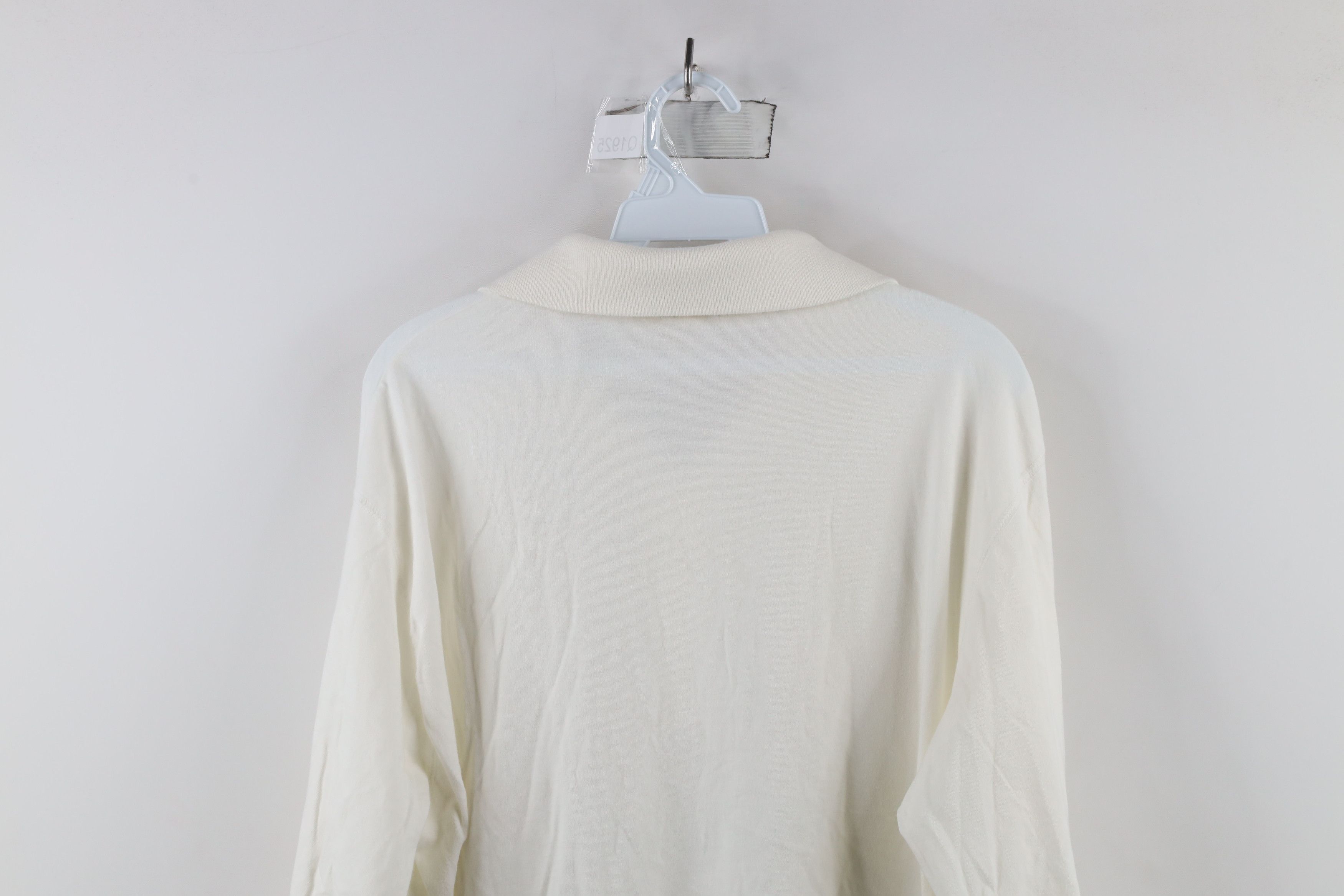 Vintage Vintage 90s Streetwear Blank Long Sleeve Rugby Polo White Size US L / EU 52-54 / 3 - 8 Thumbnail