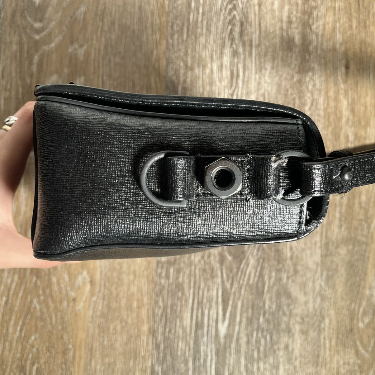 Off-White off-white binder clip diagonal leather bag Size ONE SIZE - 4 Thumbnail