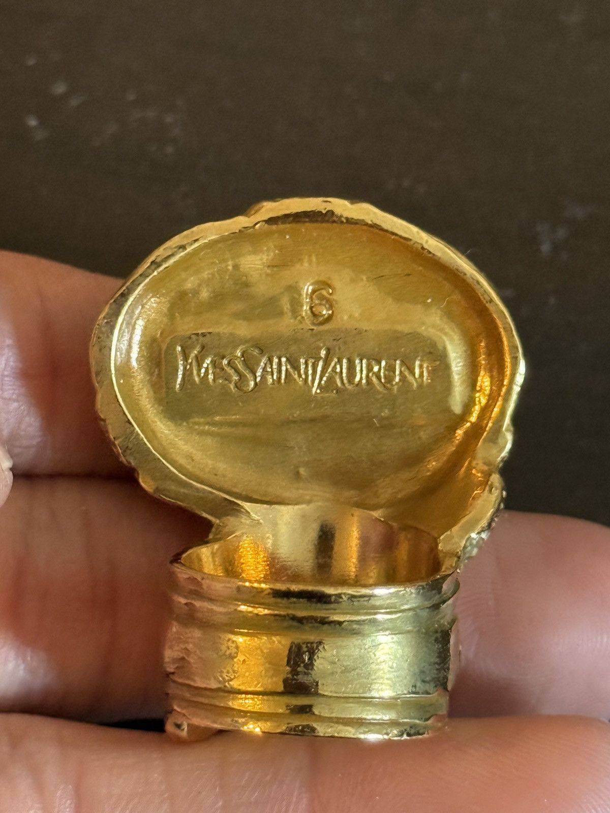 Yves Saint Laurent Yves saint laurent gem bronze ring Size ONE SIZE - 3 Thumbnail
