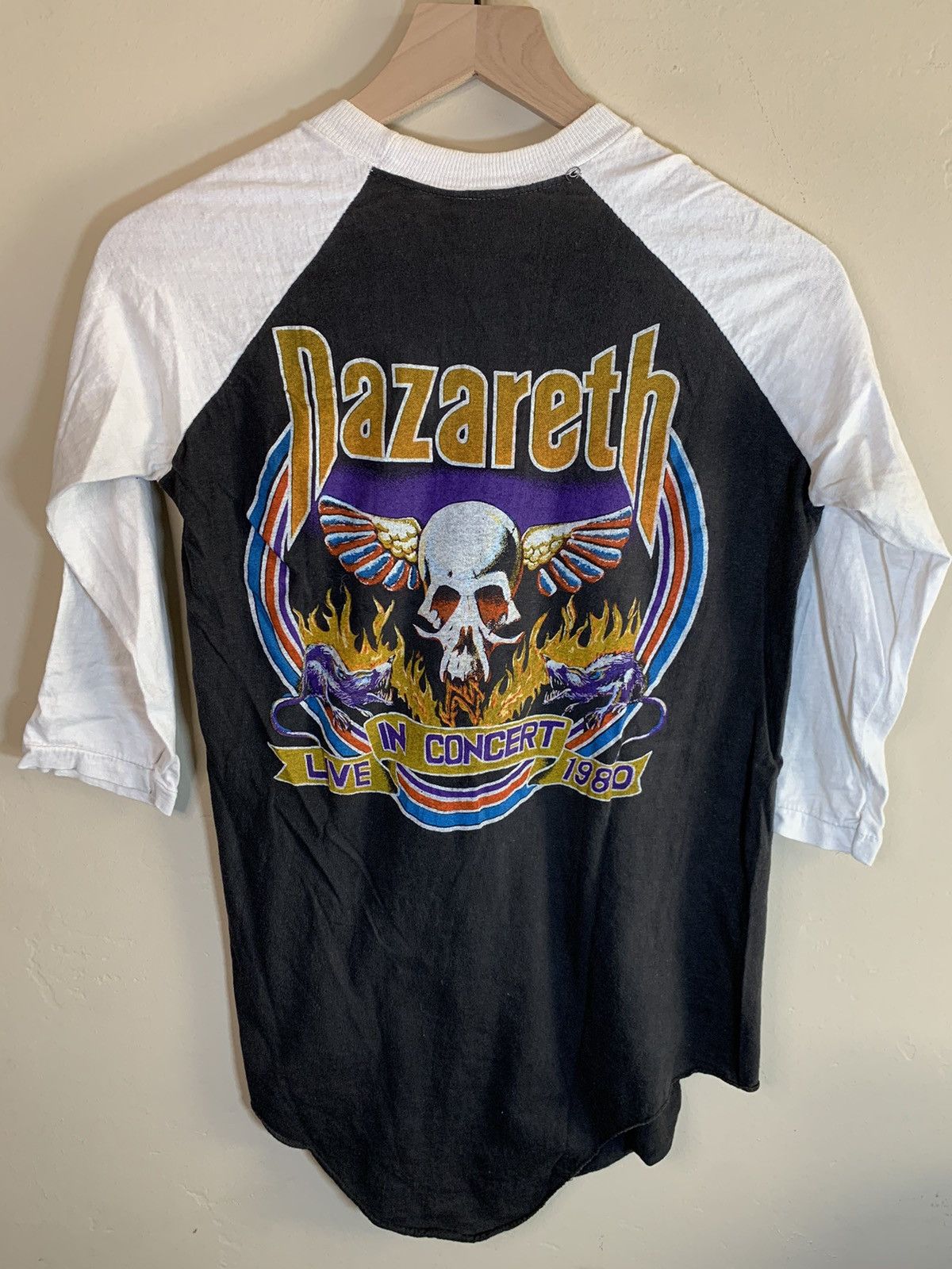 Band Tees × Vintage *RARE* Vintage 1980 Nazareth Malice In Wonderland Tour Shirt Size US L / EU 52-54 / 3 - 2 Thumbnail
