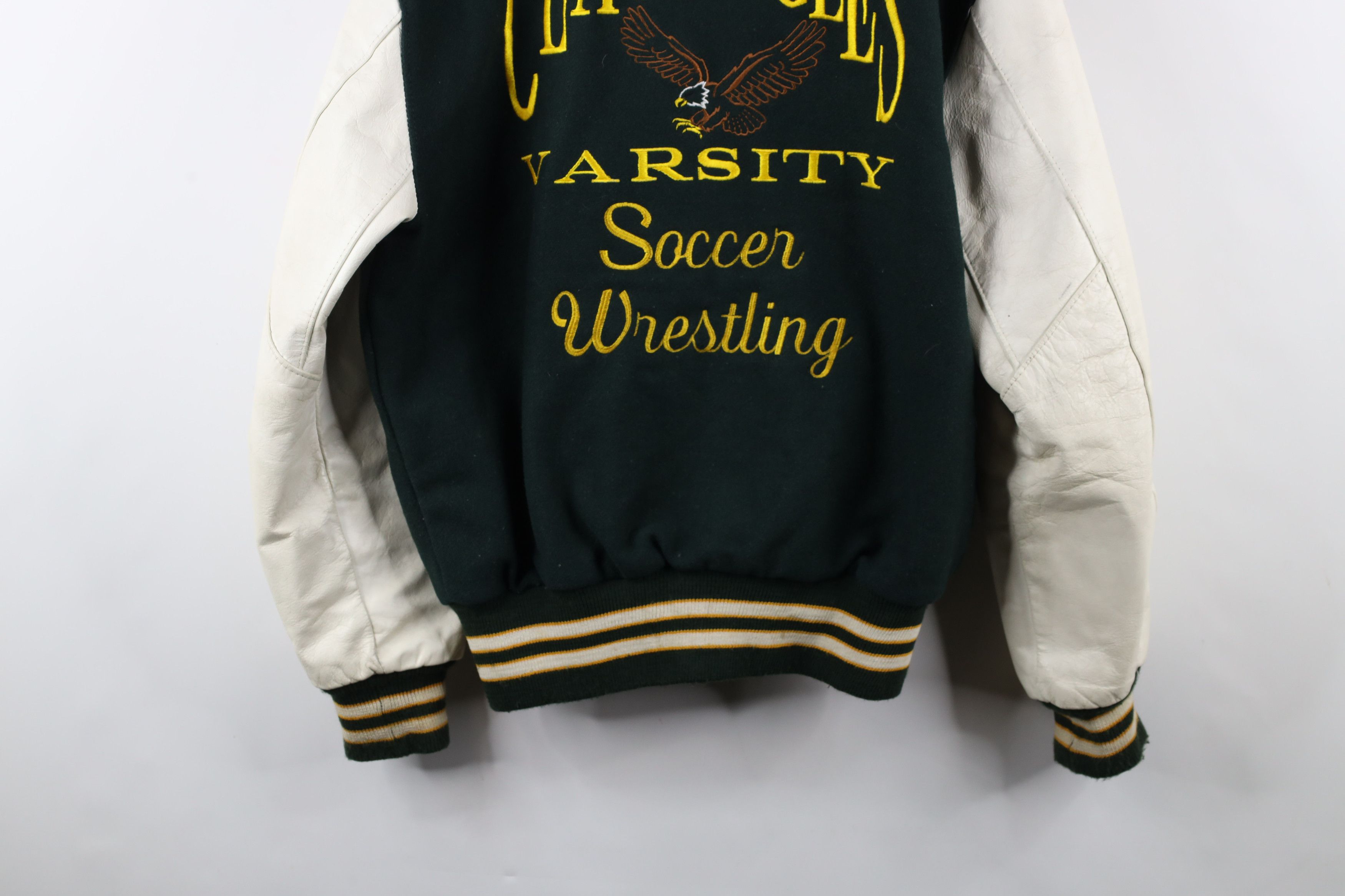 Vintage Vintage Y2K Eagles Wool Leather Varsity Letterman Jacket USA Size US L / EU 52-54 / 3 - 16 Thumbnail