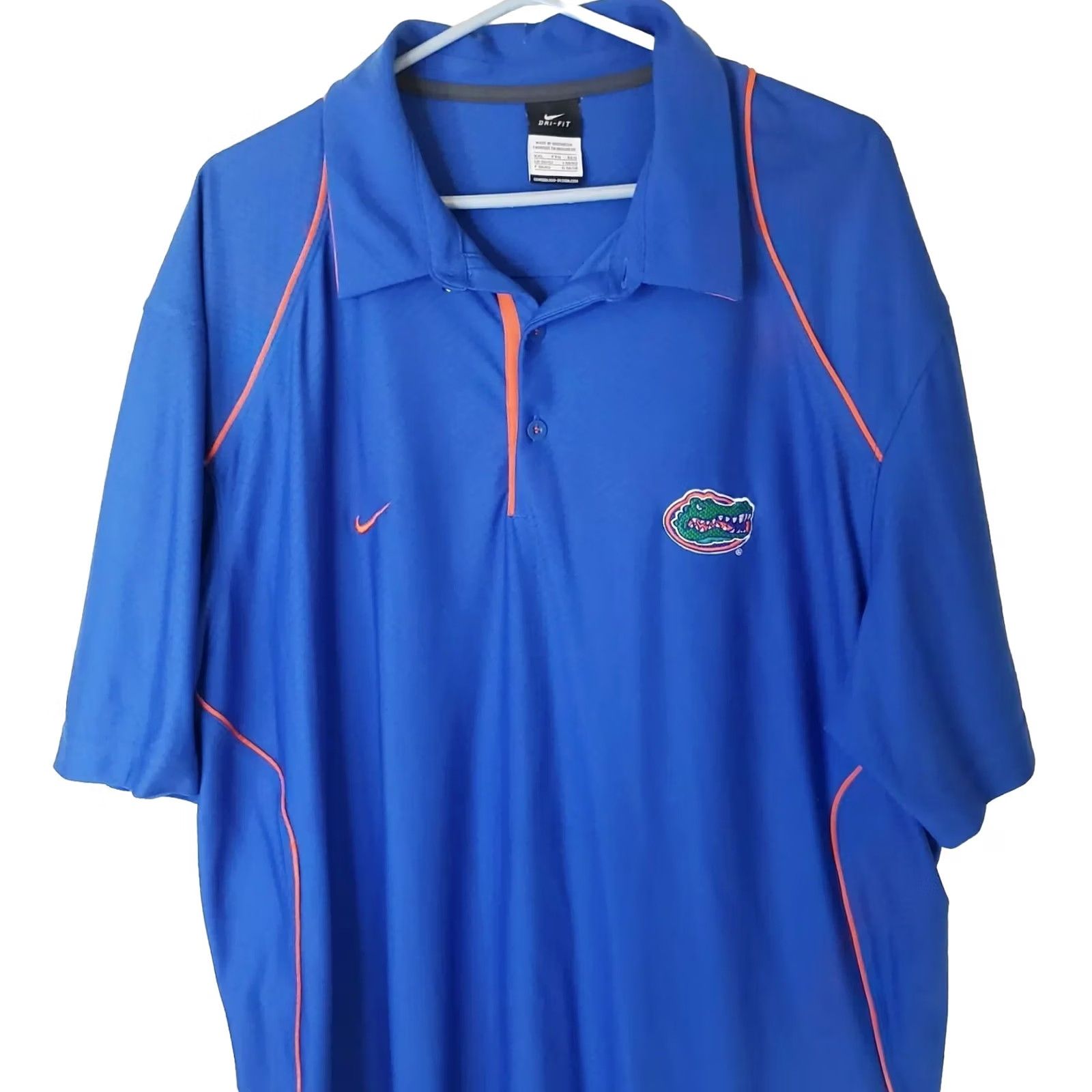 Nike Nike Polo Men's 2XL Blue Florida Gators Dri-Fit Polyester Golf Shirt Size US XXL / EU 58 / 5 - 2 Thumbnail