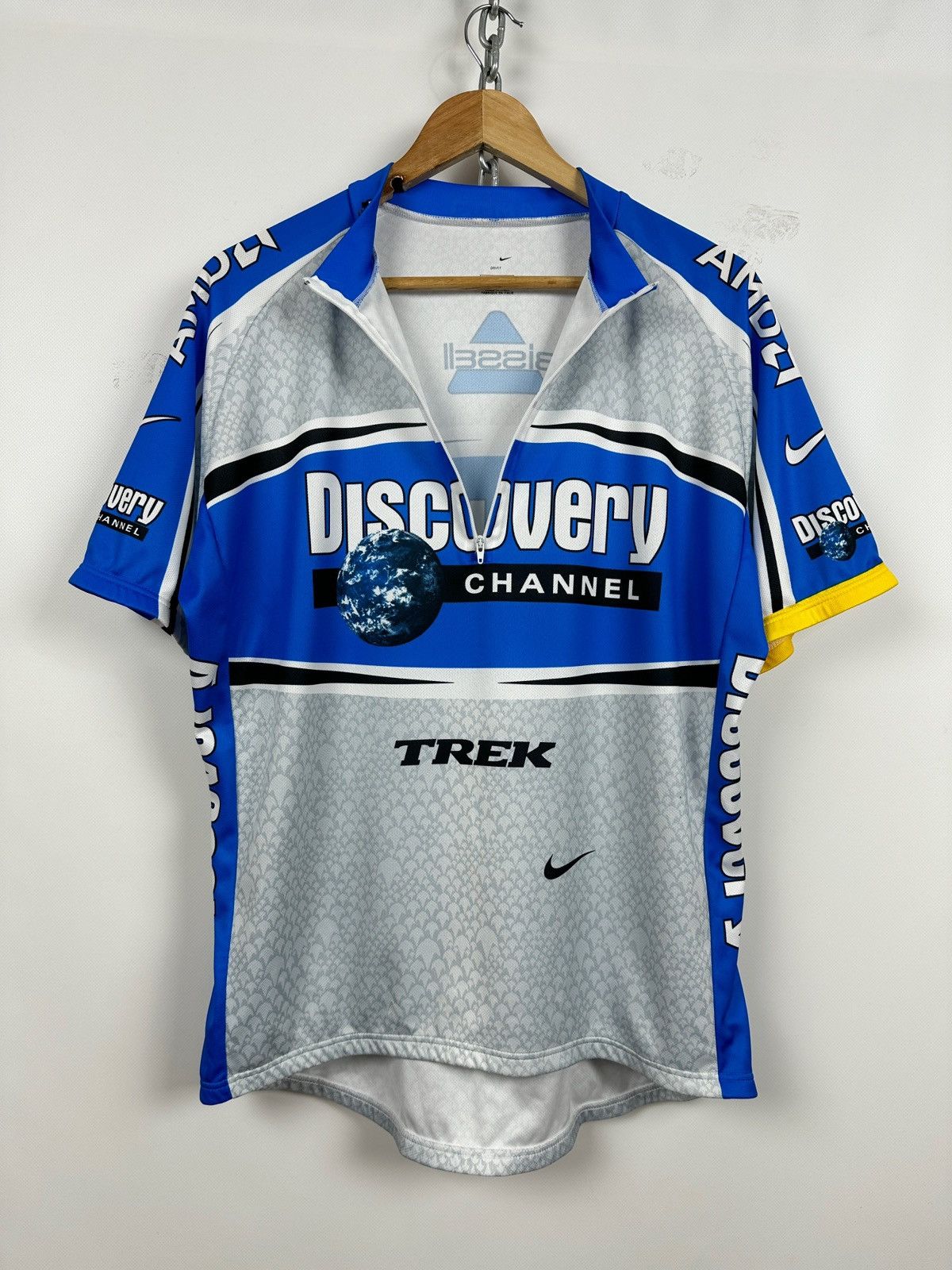 Nike 2005 Vintage Nike Discovery Channel AMD Cycling Jersey Size US XXL / EU 58 / 5 - 3 Thumbnail