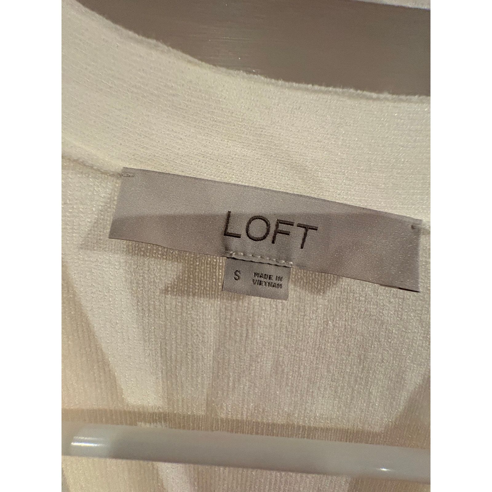 Loft LOFT Cream Long Open Front Cardigan – Size Small Size S / US 4 / IT 40 - 3 Thumbnail
