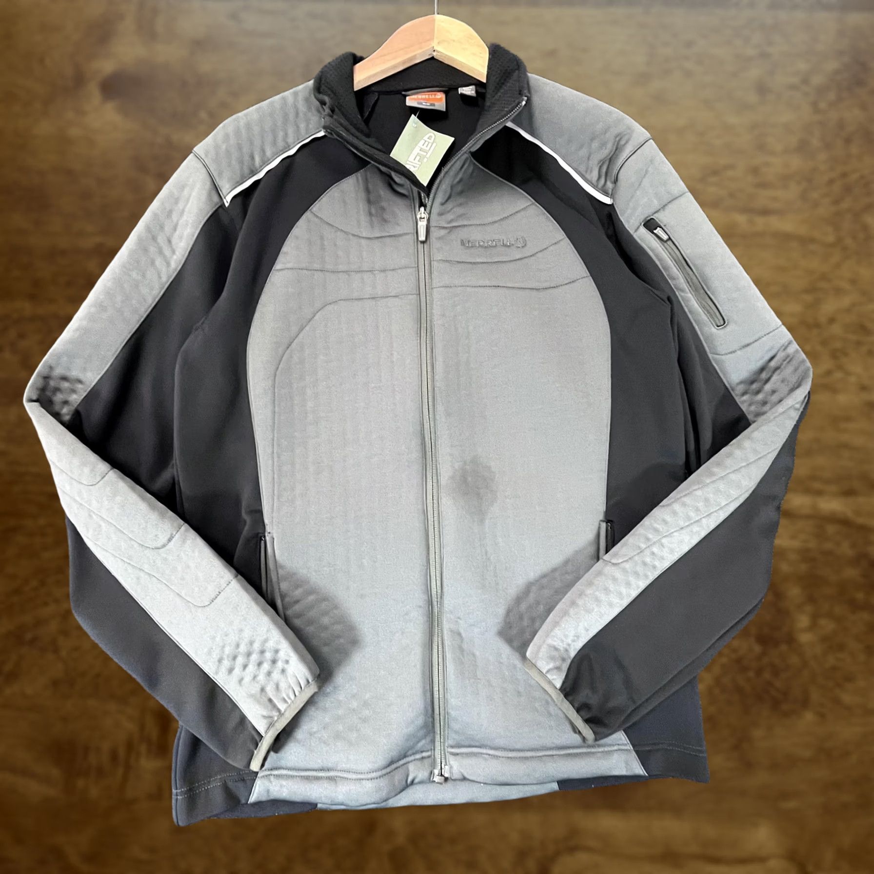 Merrell Merrell Jacket Mens M Gray Black Quilted Softshell Full Zip Hiking Outdoor Size US M / EU 48-50 / 2 - 1 Thumbnail