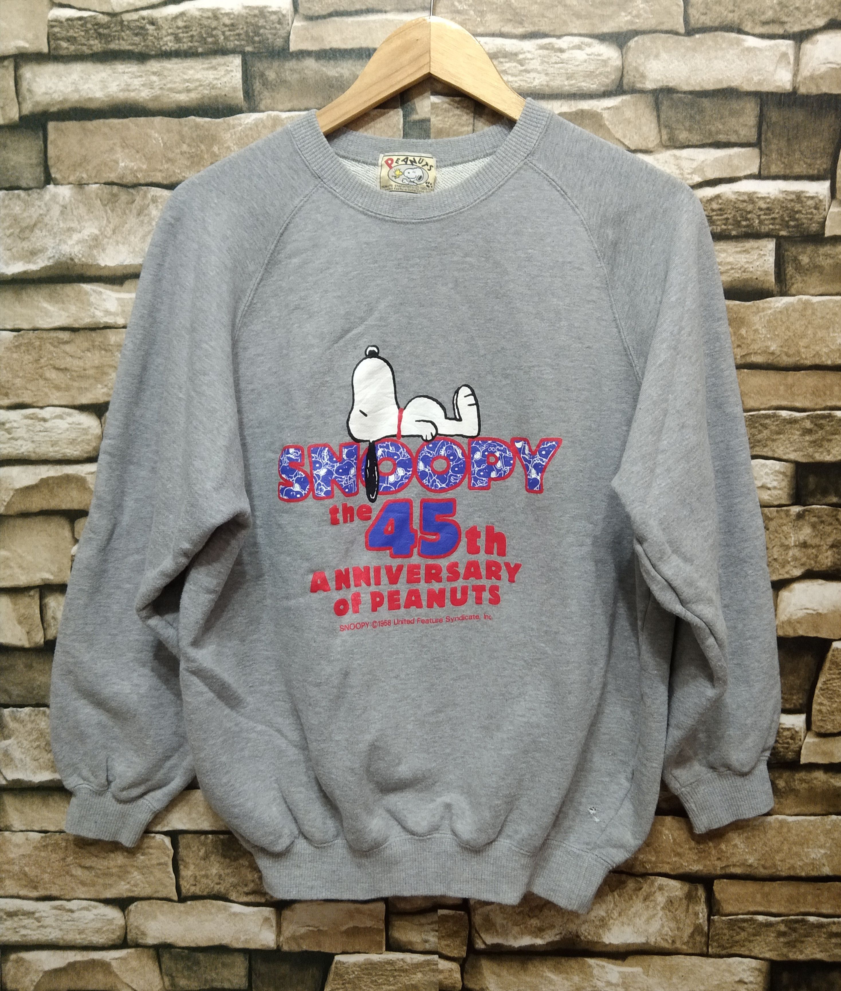 Peanuts × Vintage Vintage Snoopy The 45th Anniversary Of Peanuts Sweatshirt Size US M / EU 48-50 / 2 - 1 Thumbnail