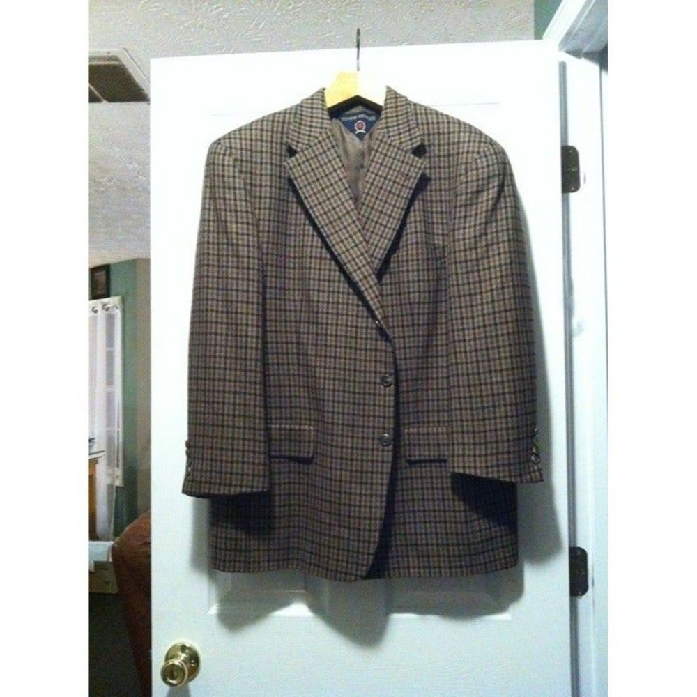 Tommy Hilfiger TOMMY HILFIGER MEN'S 100%WOOL SPORT COAT JACKET BLAZER 46R Size 46R - 5 Thumbnail