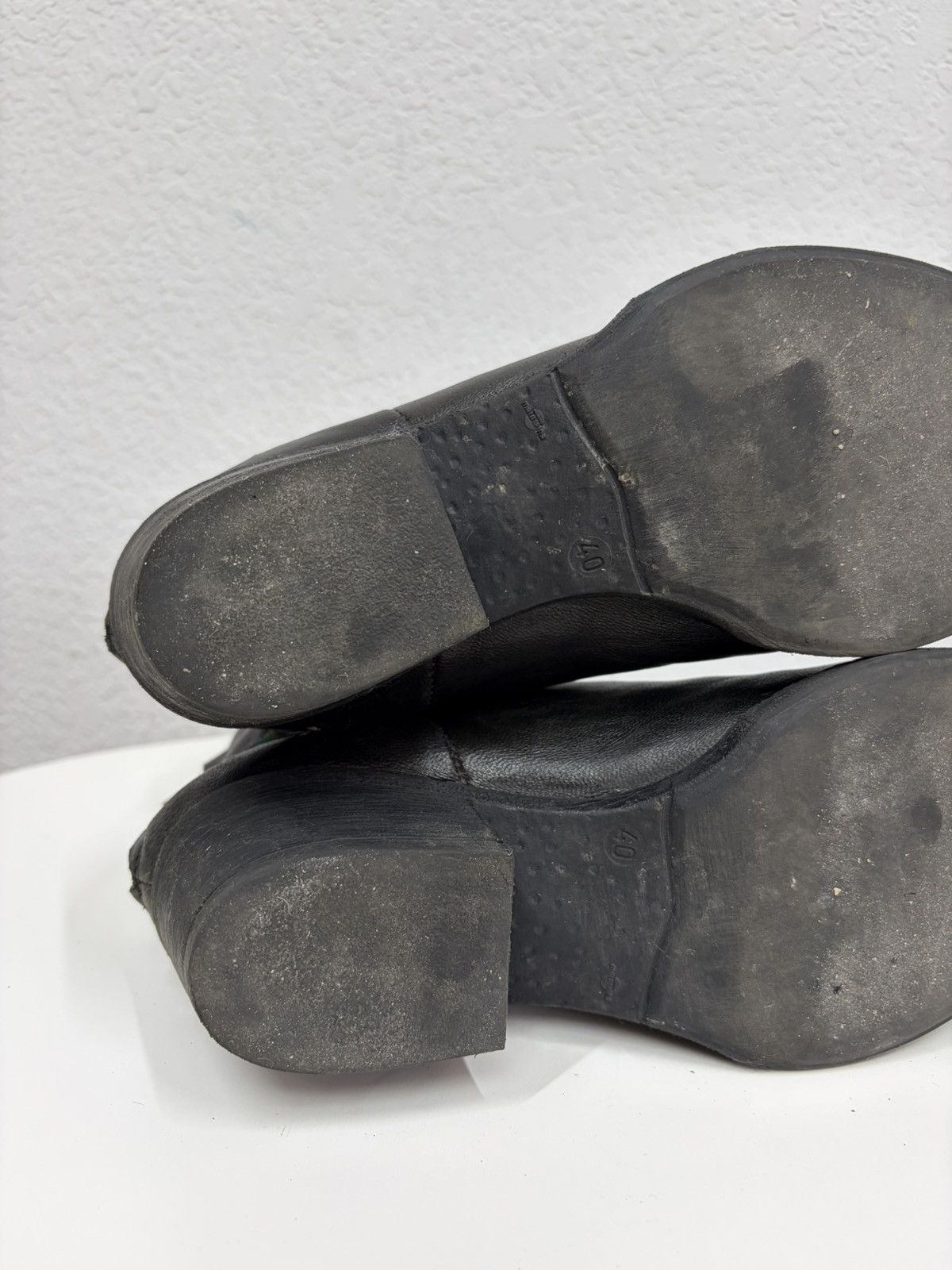 If Six Was Nine Vintage Italian AS 98 Rick Owens Style Leather Biker Boots Size US 8 / EU 41 - 17 Thumbnail