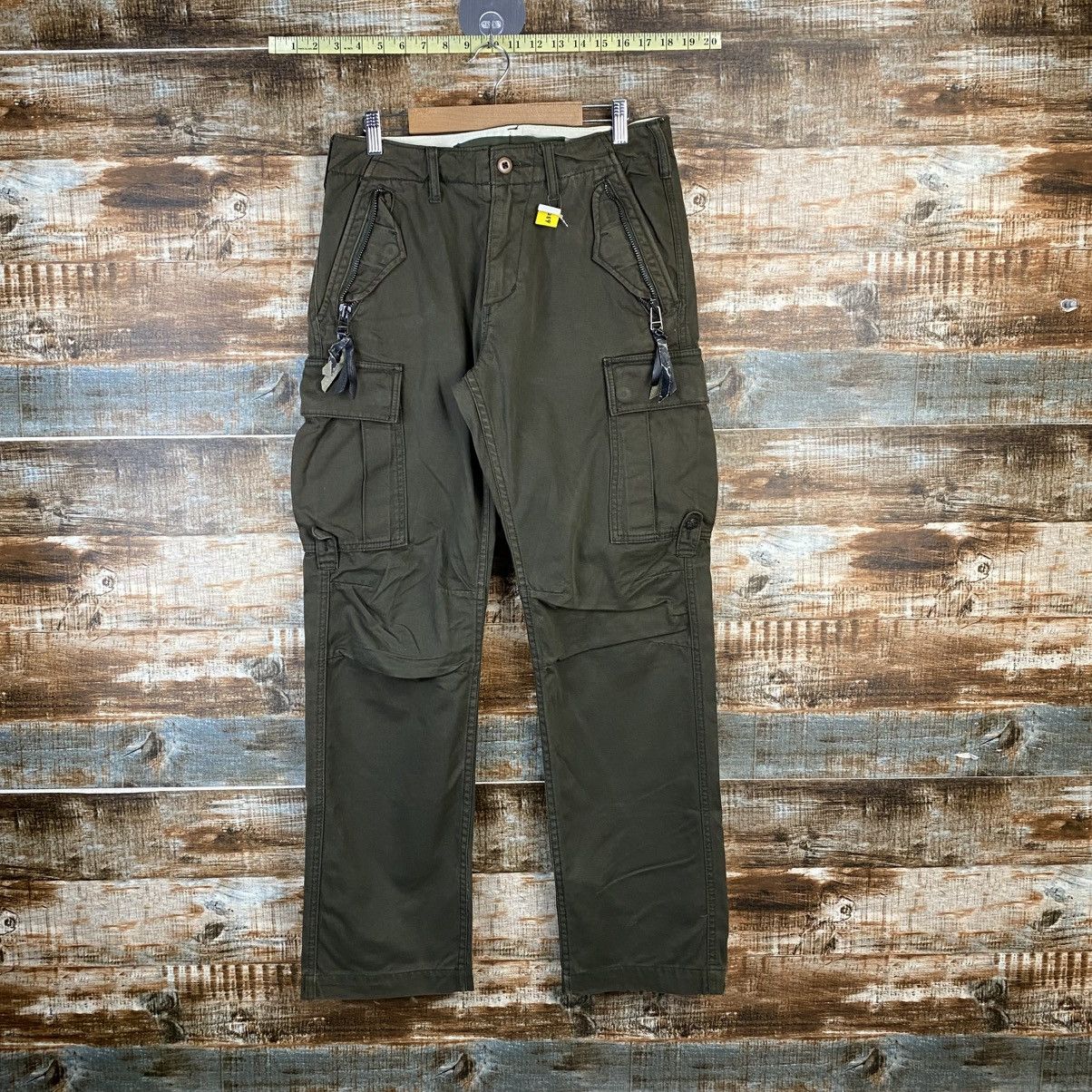 Japanese Brand DL Baldia Green Cargo Utility Multipocket Pants #C1259 Size US 29 - 1 Thumbnail