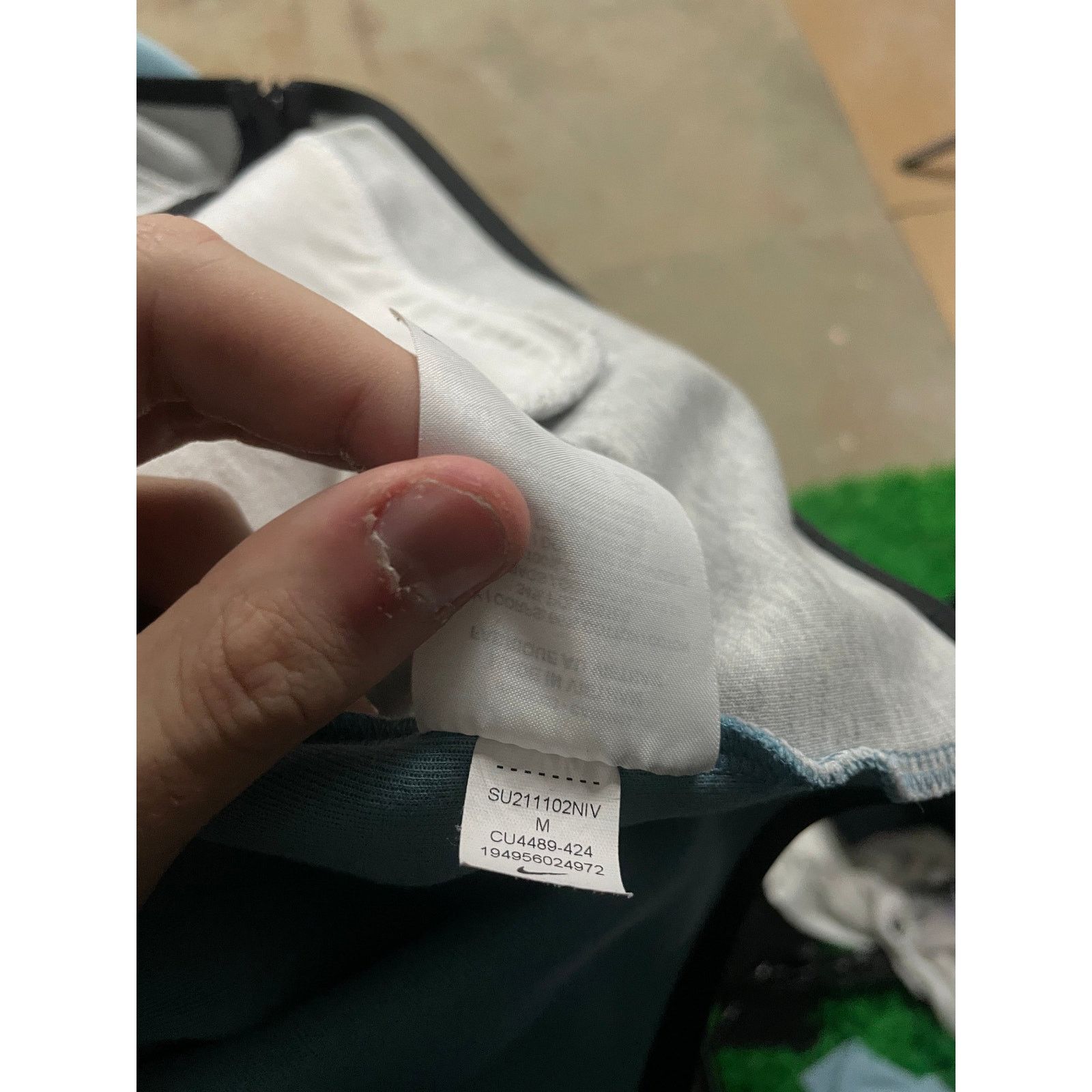 Nike Nike Tech Zip Cream Powder Blue Used Medium Size US M / EU 48-50 / 2 - 3 Thumbnail